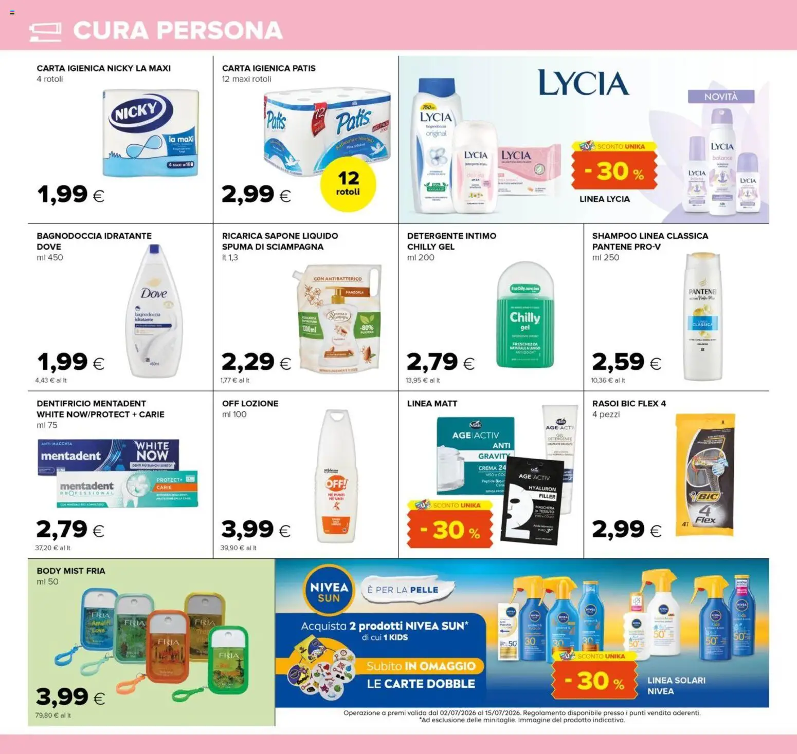 Volantino Oasi del 02/07/2026 | Pagina: 22 | Prodotti: Shampoo, Crema, Maschera, Detergente