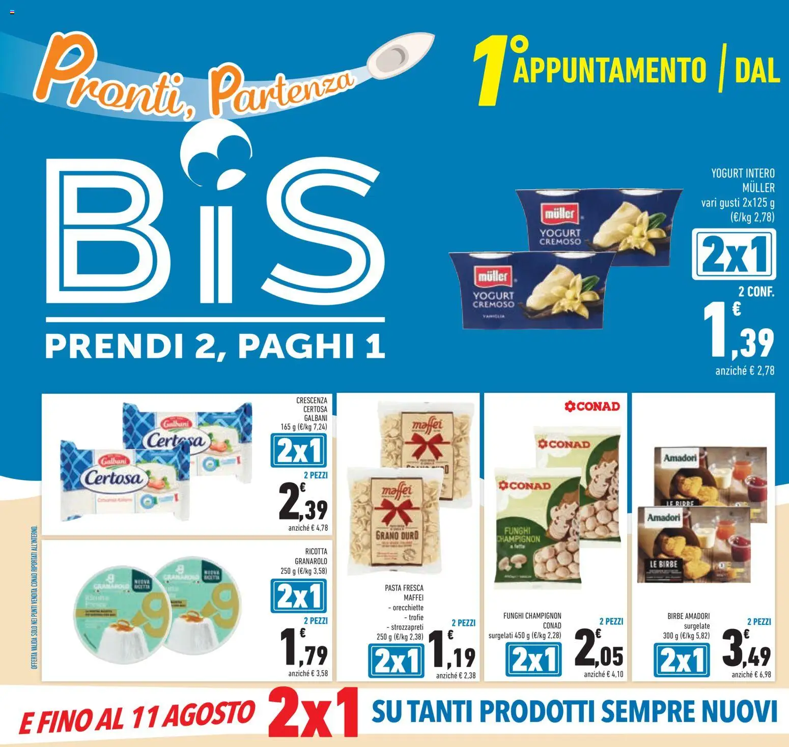 Volantino Conad del 01/07/2026 | Pagina: 2 | Prodotti: Yogurt, Funghi, Ricotta, Crescenza
