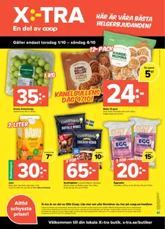 Coop X:-TRA erbjudanden - Förhandsvisning av reklamblad från butik Coop X:-TRA aktuell från 28/09/2026 | Sida: 8 | Produkter: Galler, Kanel, Äggnudlar, Apelsin
