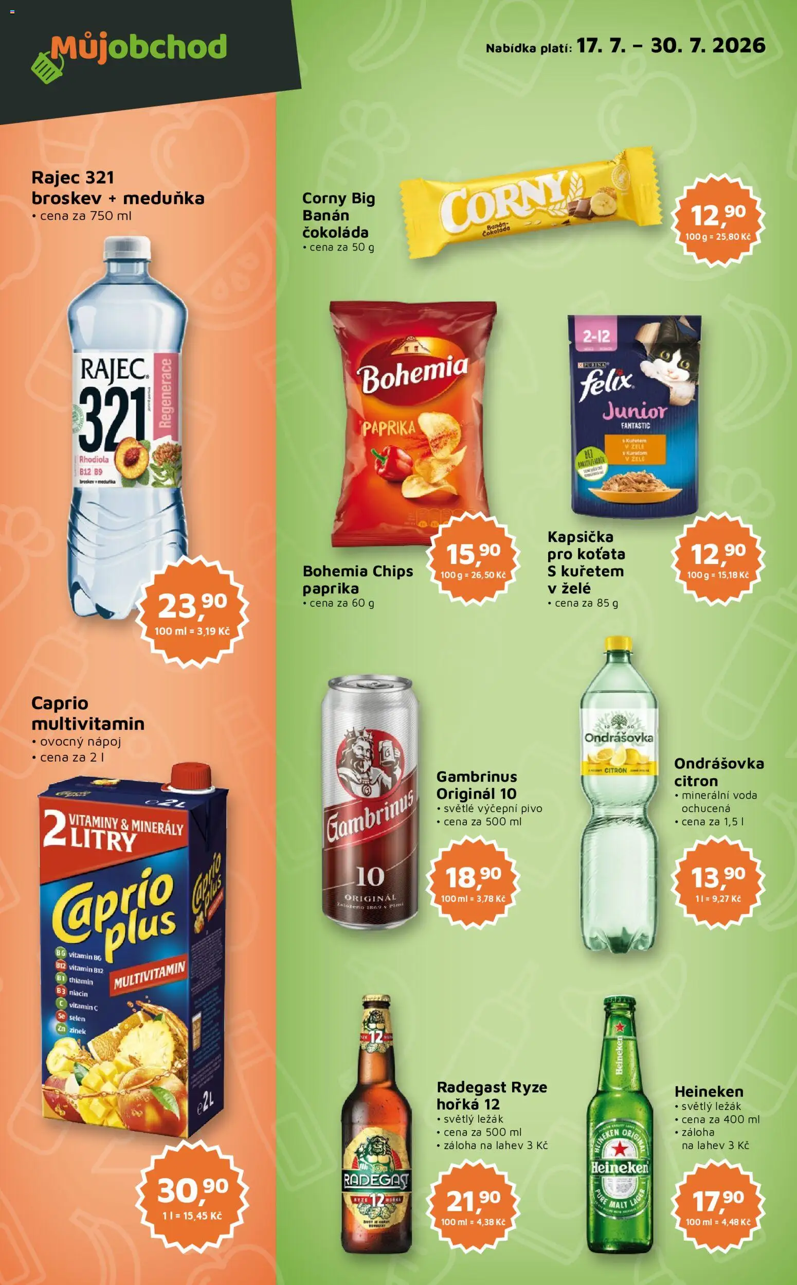 Můj obchod leták - Brand od 17.07.2026 | Strana: 3 | Produkty: Heineken, Čokoláda, Vitamíny, Radegast