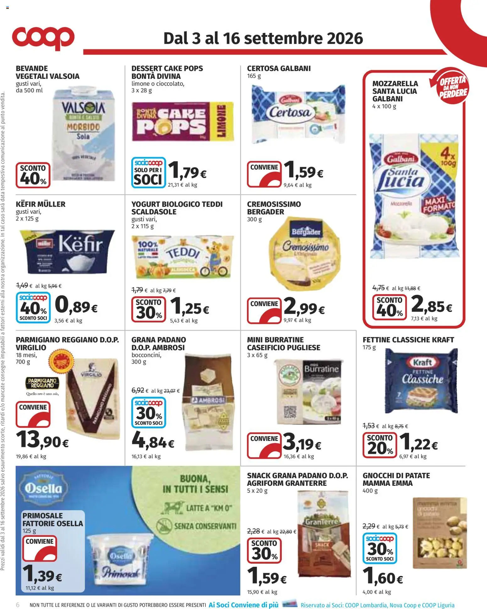 Volantino COOP del 03/09/2026 | Pagina: 6 | Prodotti: Kefir, Patate, Bevande, Gnocchi