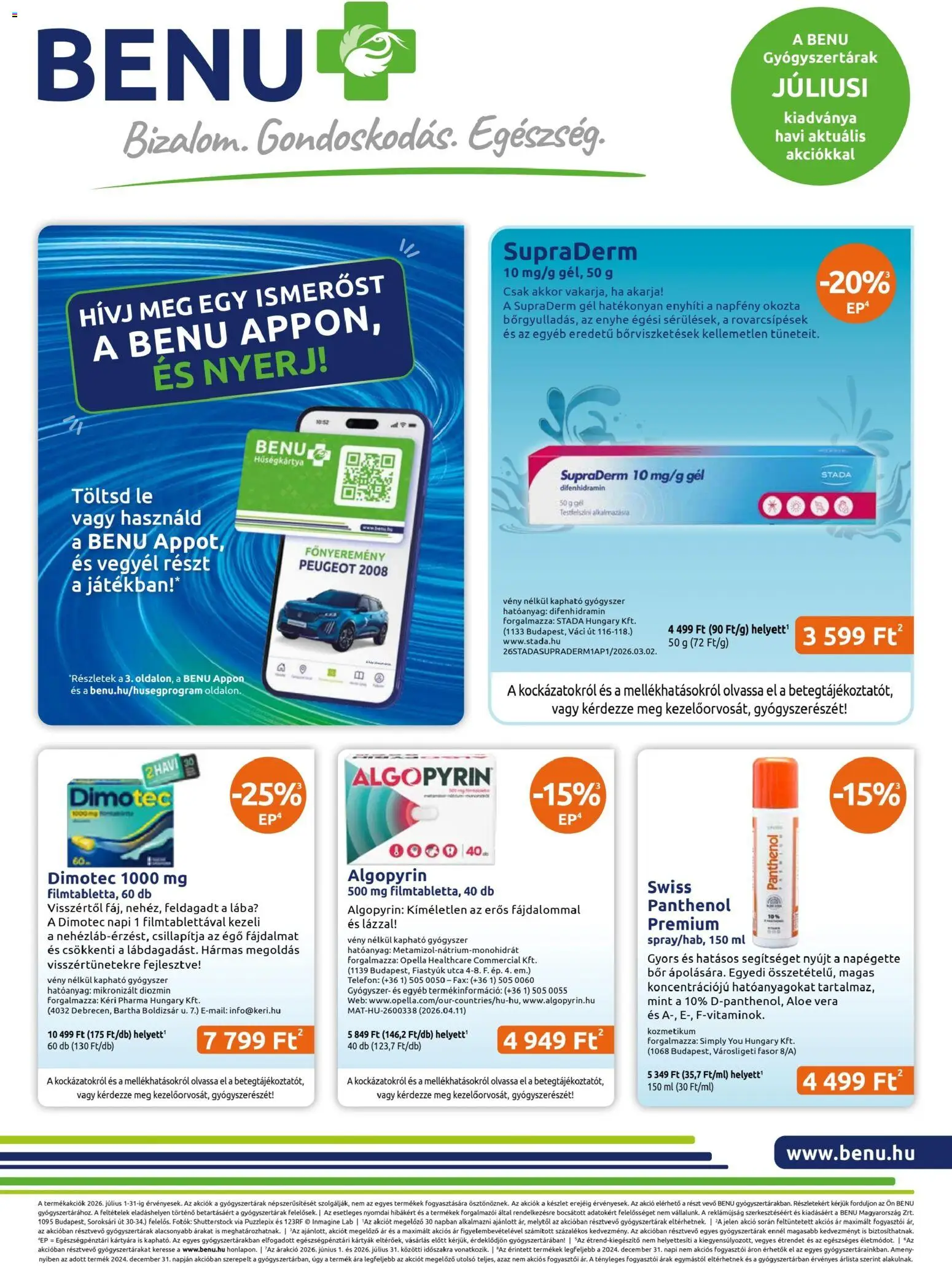 Akciós újság új BENU Gyógyszertárak catalogue cover