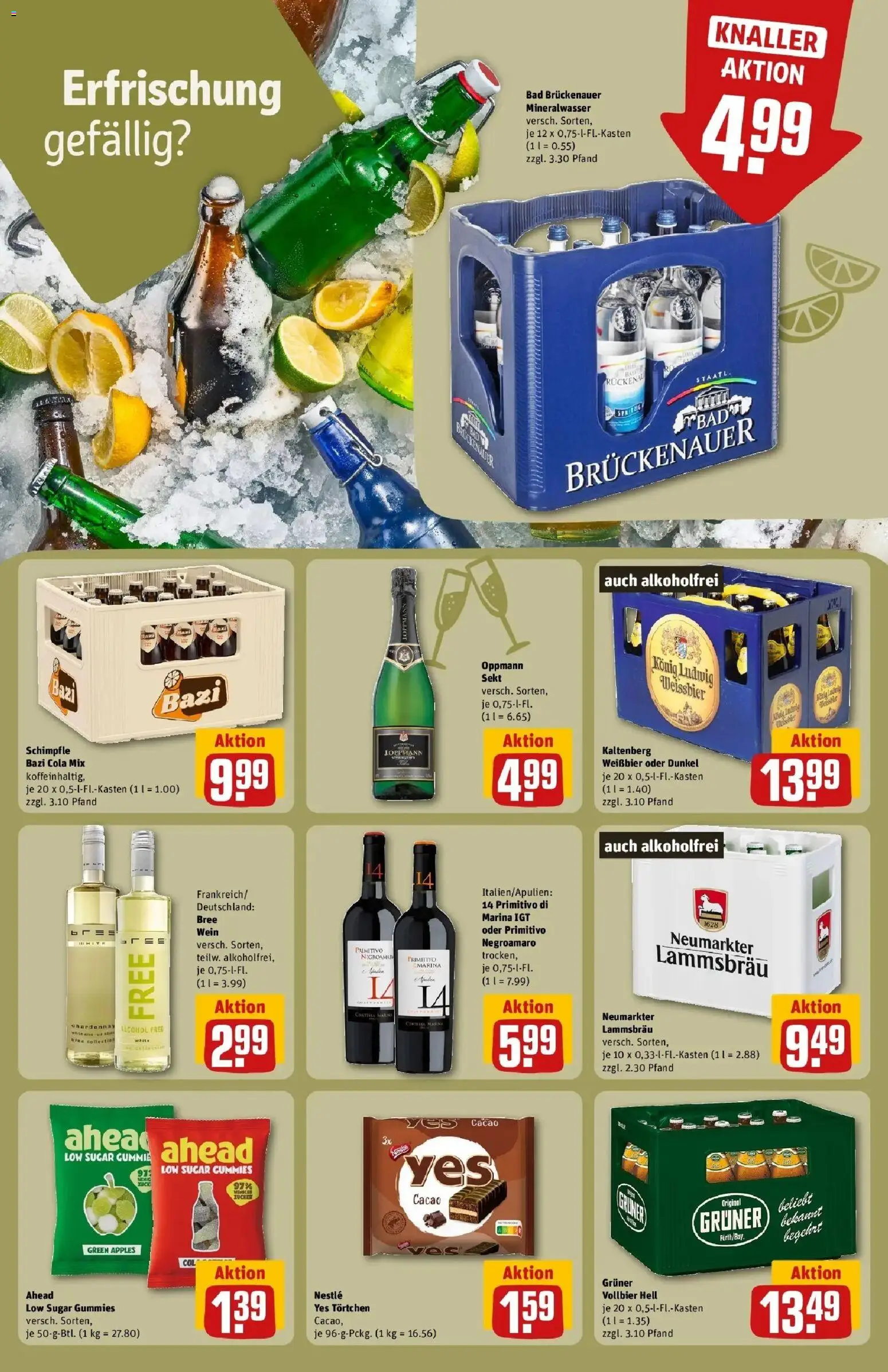 REWE Prospekt ab 28.09.2026 zum Blättern » Angebote | Seite: 25 | Produkte: Weißbier, Sekt, Bree, Mineralwasser