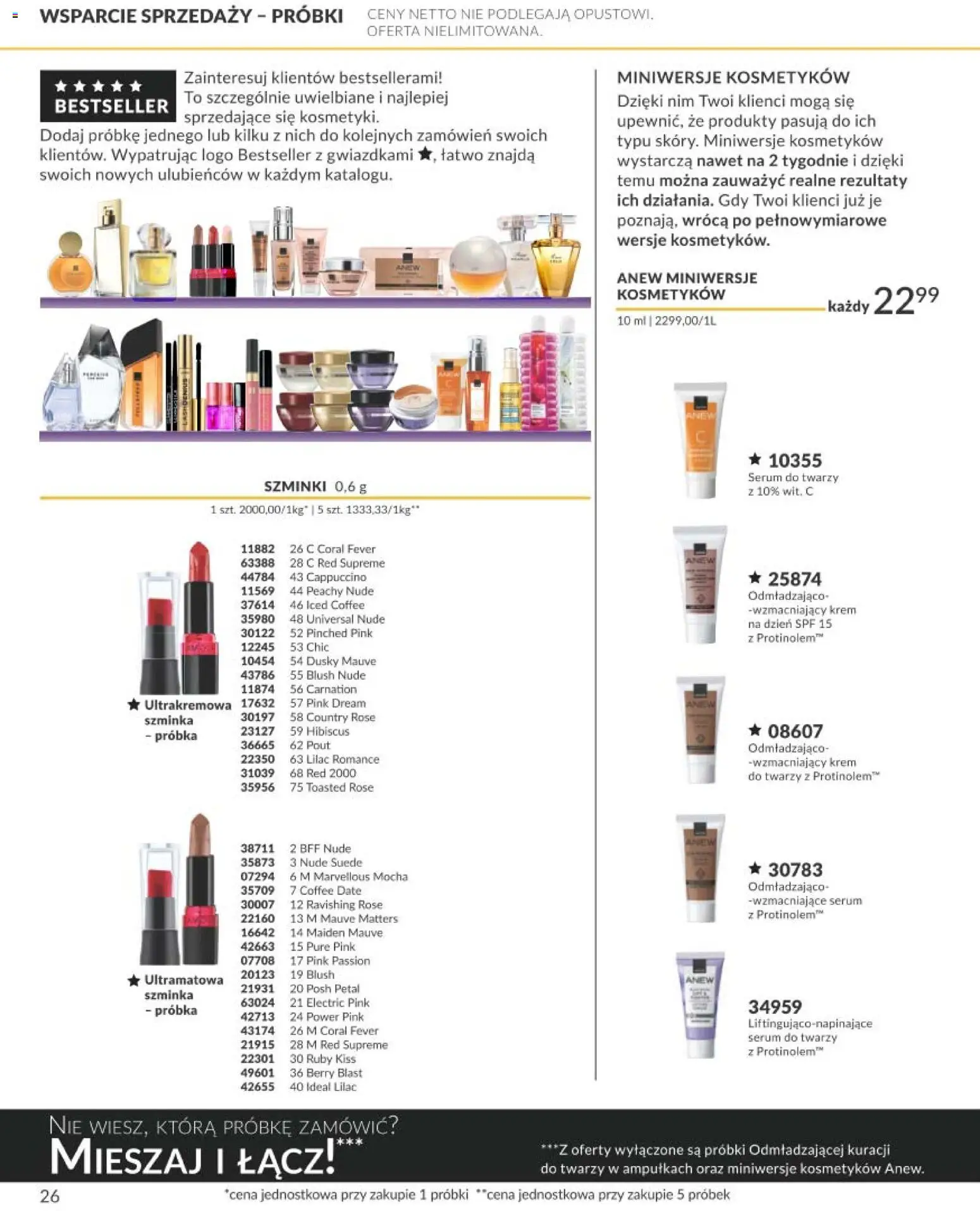 Avon Katalog Focus 10 2026 od 30.09.2026 | Strona: 26 | Produkty: Cappuccino, Szminka, Krem, Serum do twarzy