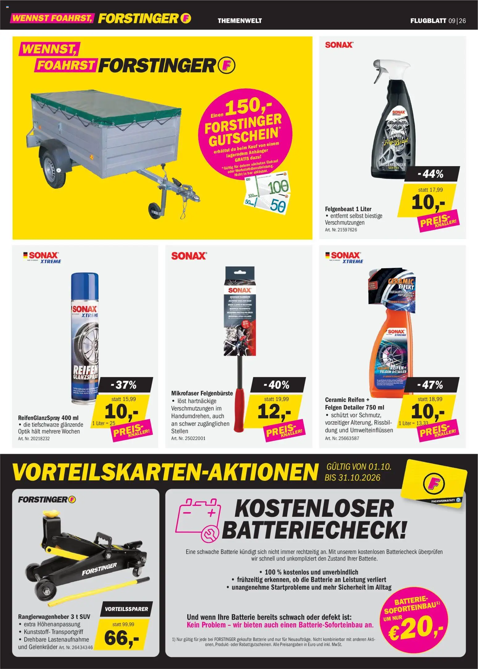 Forstinger Flugblatt gültig ab 16.09.2026 | Seite: 2 | Produkte: Batterie