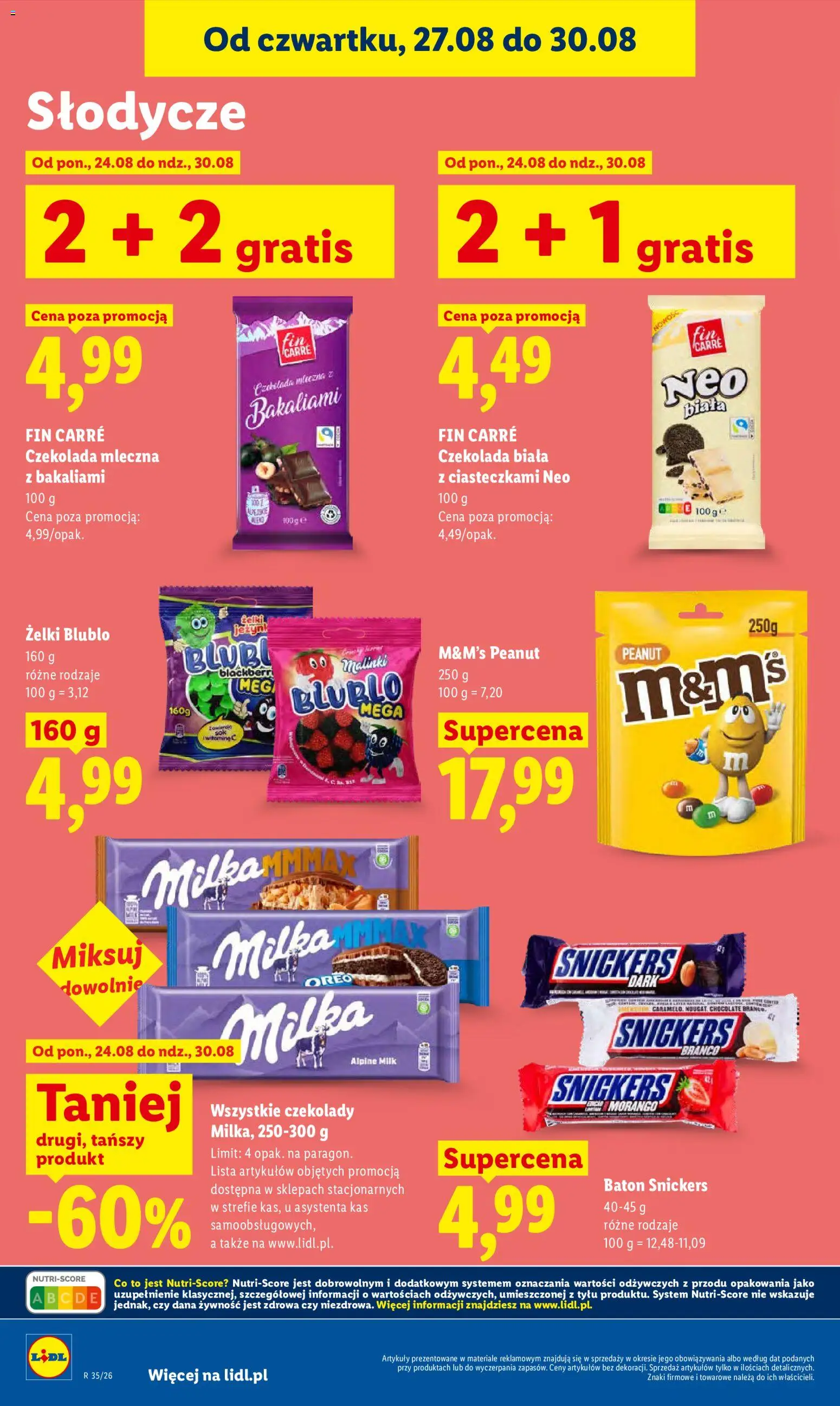 Lidl Polsko leták od 27.08.2026 | Strana: 74 | Produkty: Milka, Oreo, Snickers