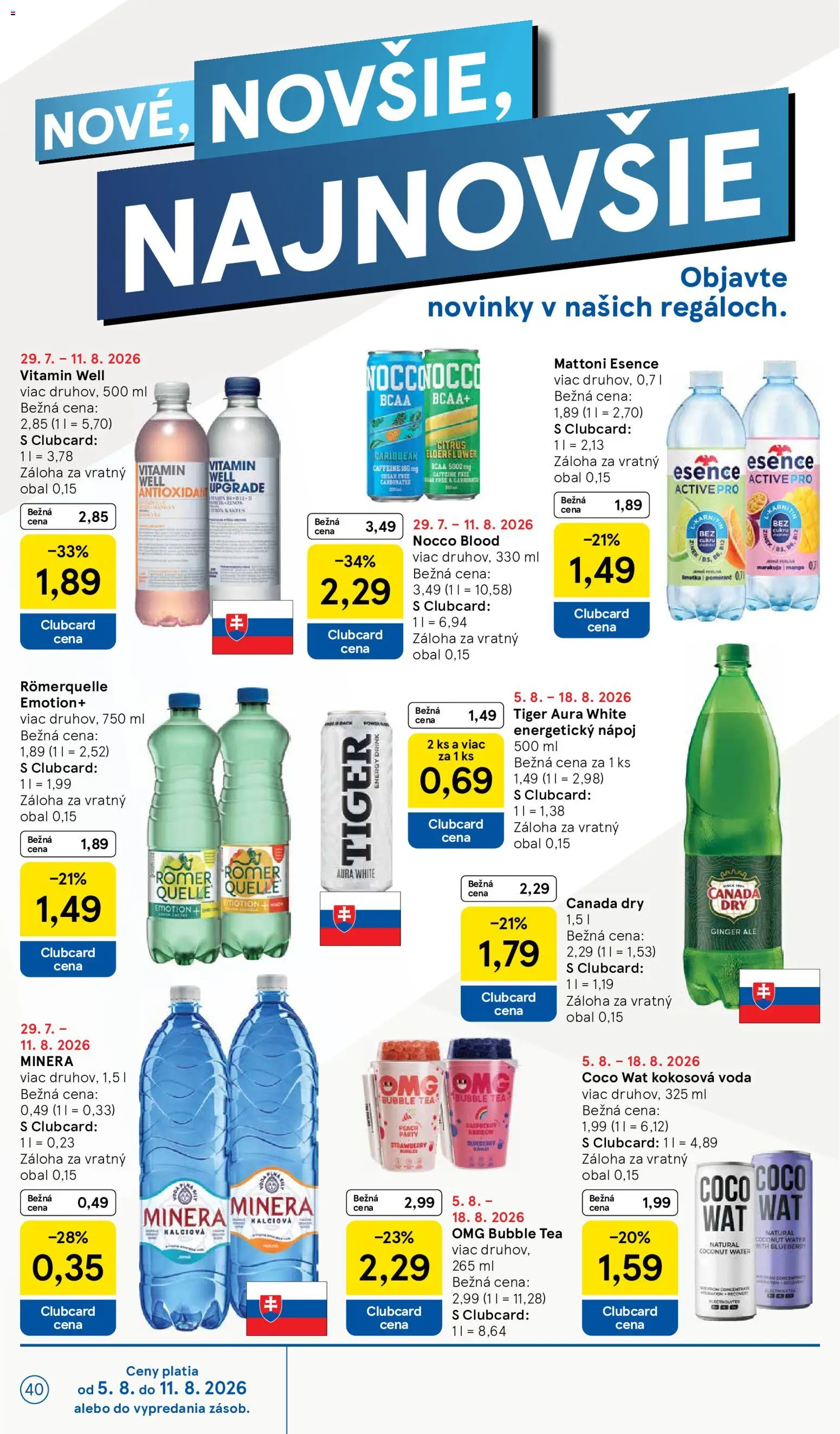 Nové Tesco akcie – leták je platný od 05.08.2026 | Strana: 40