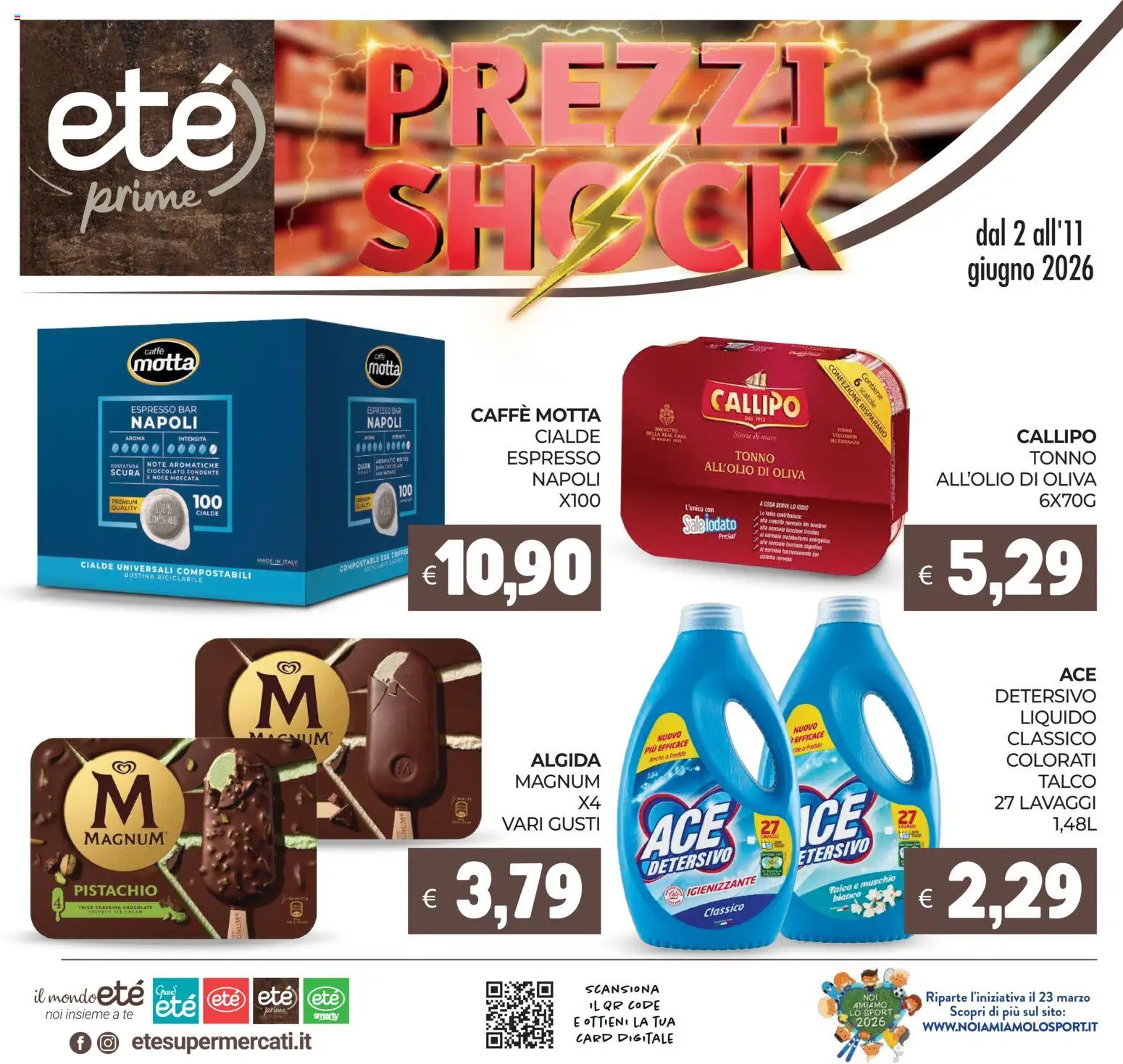 Volantino Eté del 02.06.2026 | Pagina: 1 | Prodotti: Caffè, Cioccolato, Talco, Sale