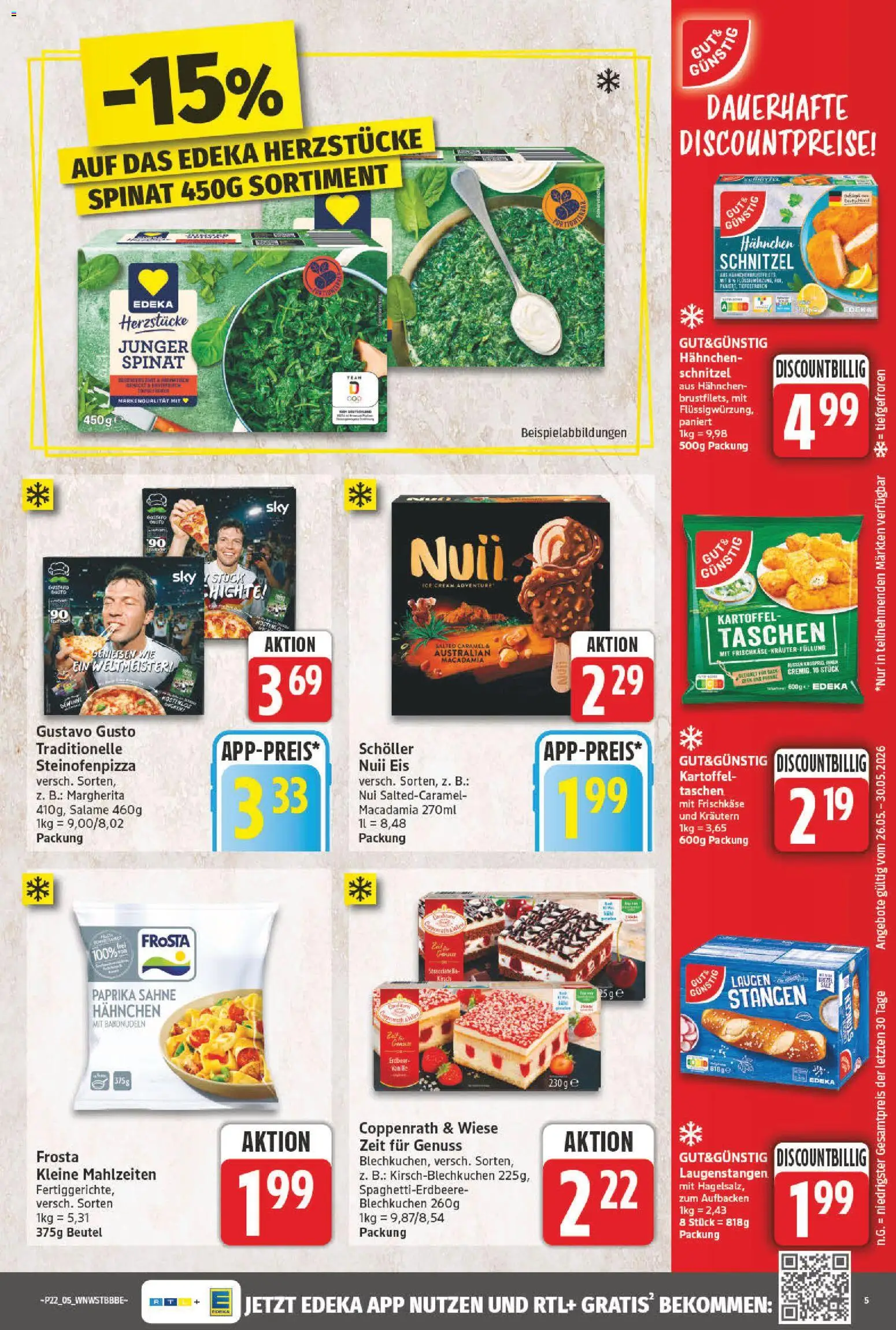 NP Discount Prospekt – gültig ab 26.05.2026 | Seite: 5 | Produkte: Gustavo gusto, Hahnchen, Schnitzel, Frischkase