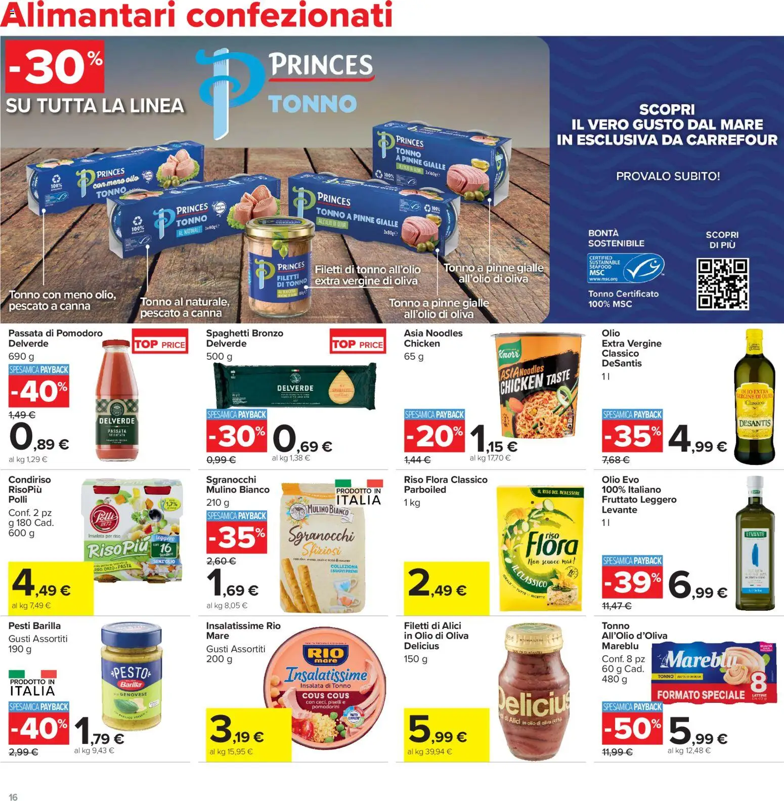 Volantino Carrefour del 13/07/2026 | Pagina: 16 | Prodotti: Insalata, Pomodoro, Top, Pesto