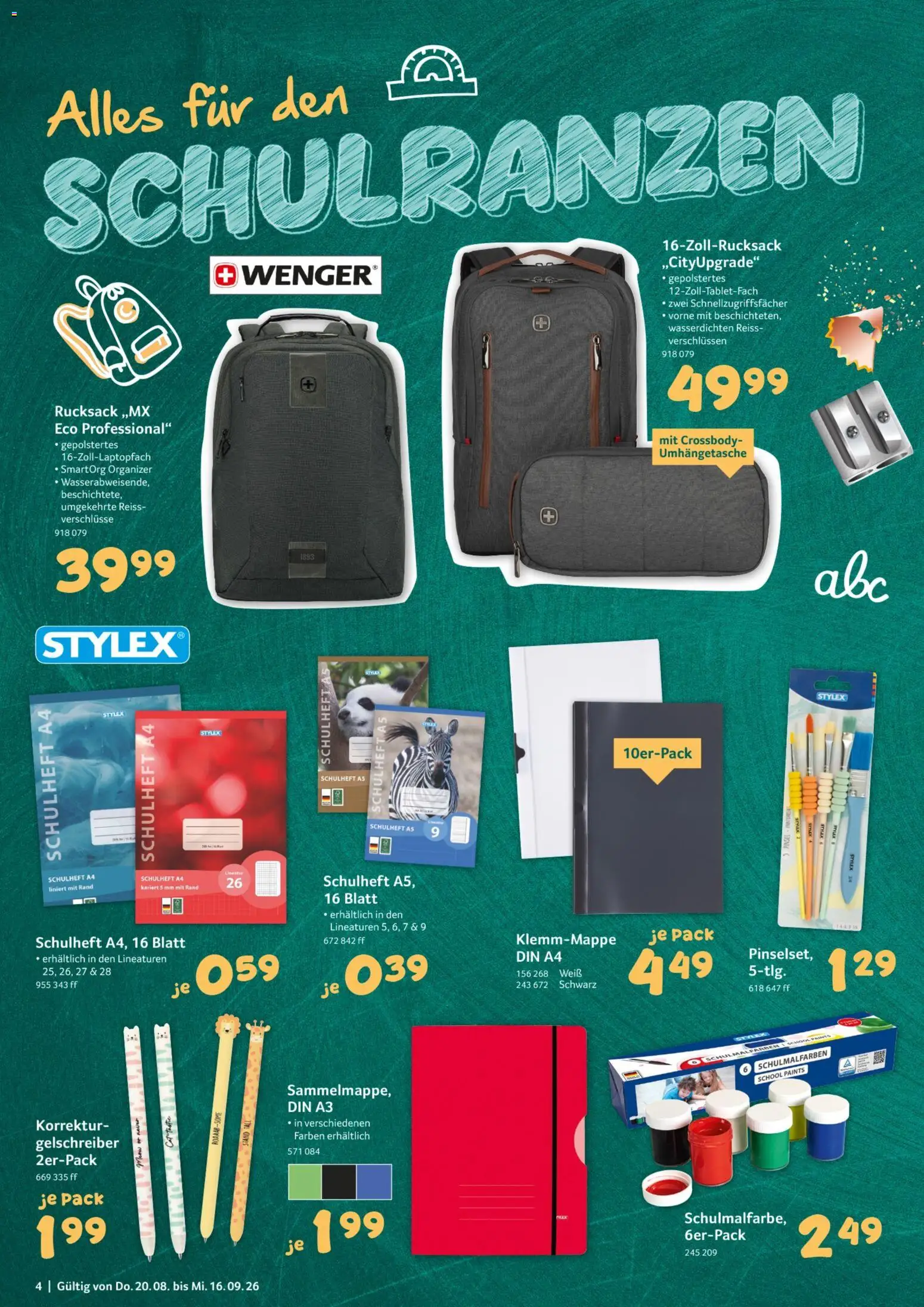 Selgros Schulstart – gültig ab 20.08.2026 | Seite: 4 | Produkte: Rucksack
