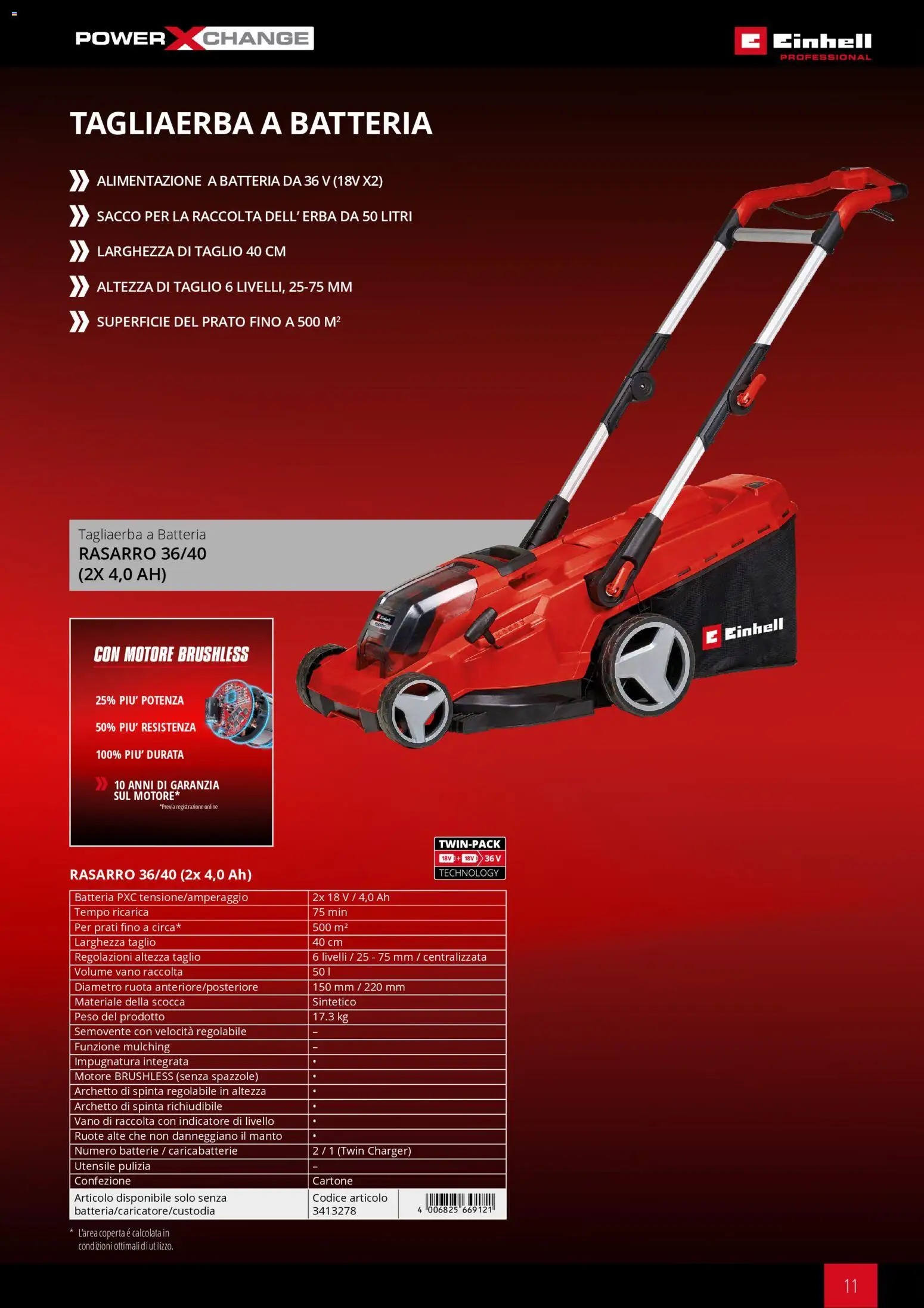 Volantino Einhell del 17.03.2026 | Pagina: 13 | Prodotti: Coperta, Batteria, Batterie, Caricabatterie