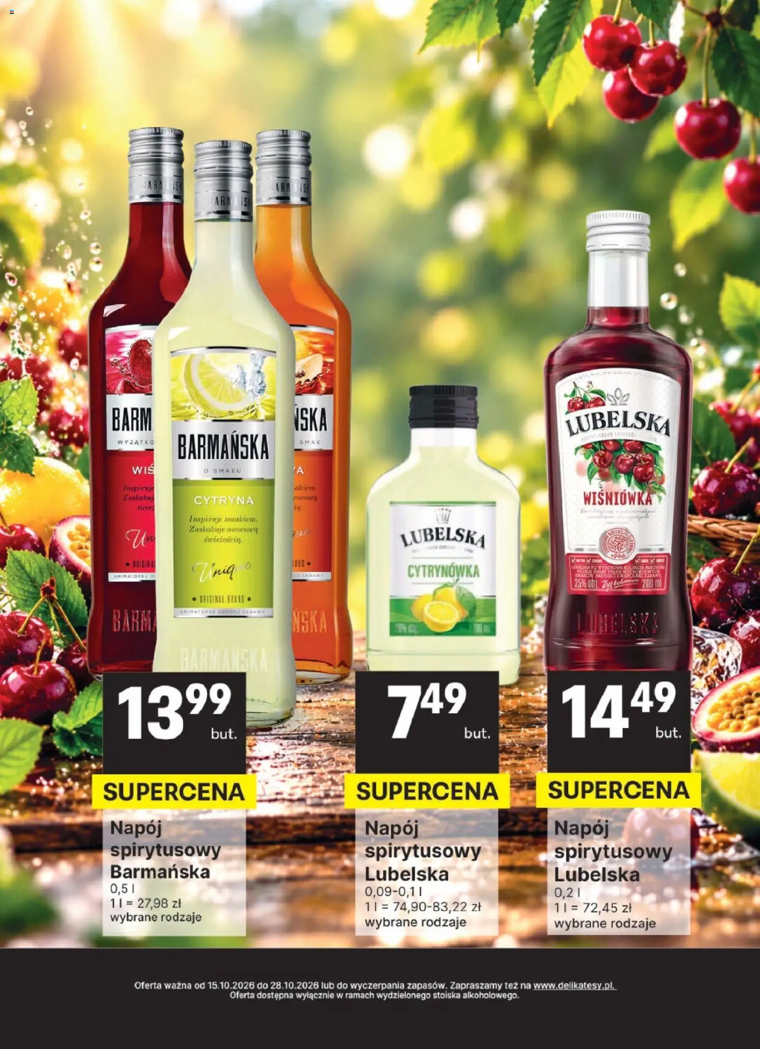 Delikatesy Centrum gazetka - DeliBarek od 15.10.2026 | Strona: 13 | Produkty: Cytryna, Wiśniówka
