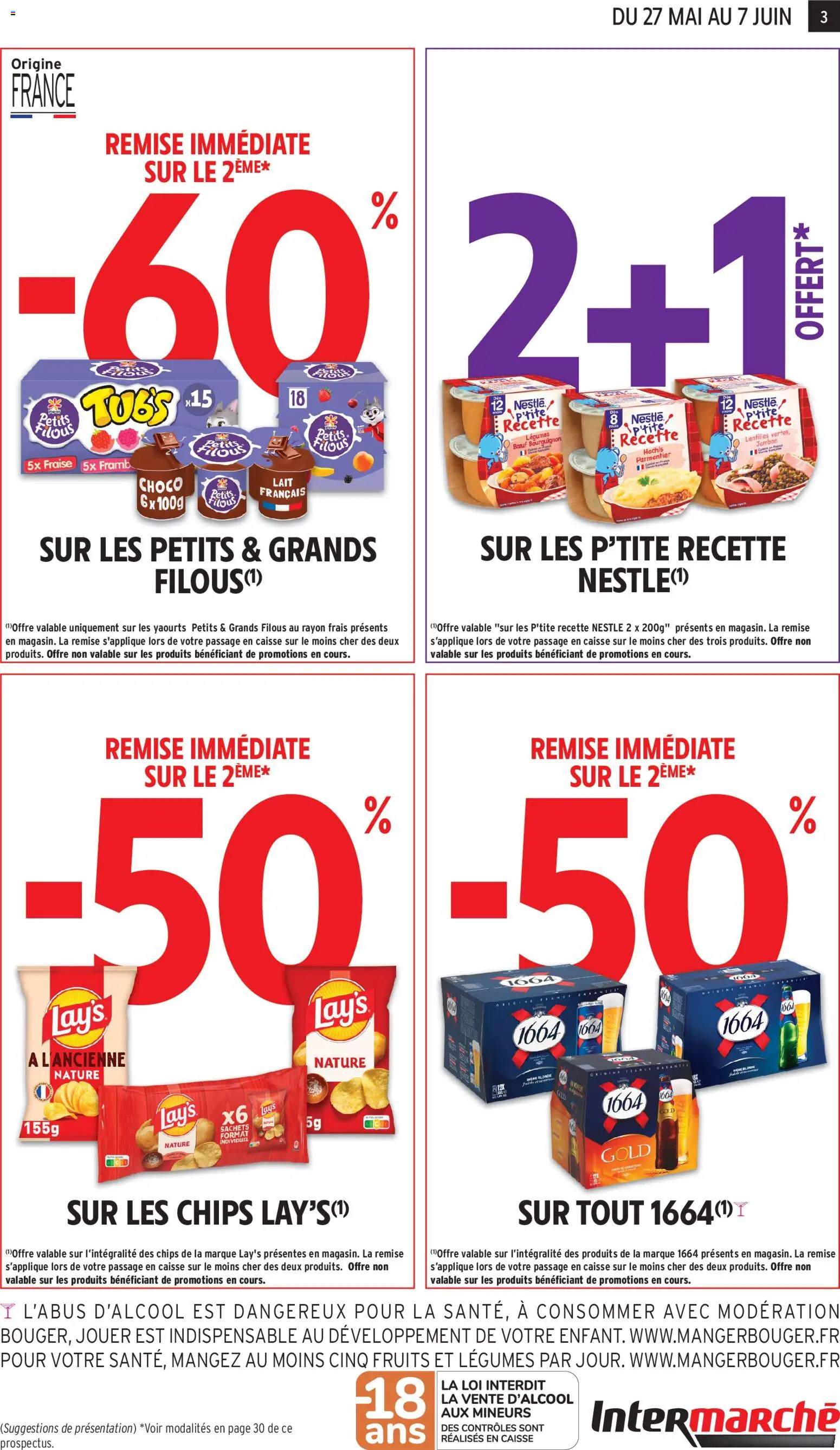 {H1} | Page: 3 | Produits: Fraise, Lait, Jambon, Chips