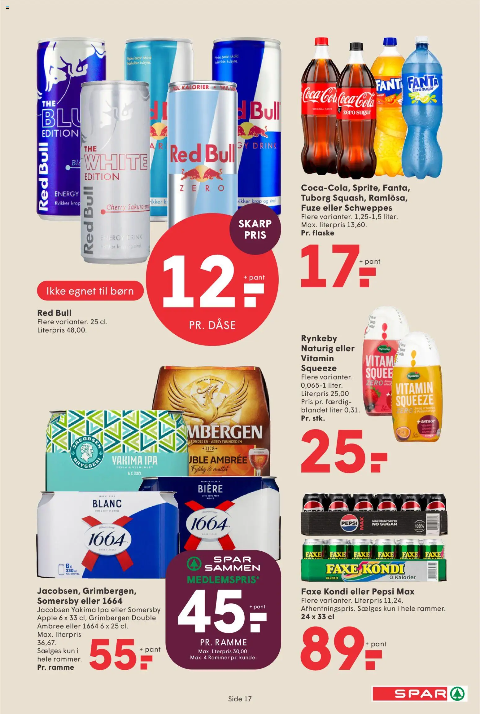 Spar tilbudsavis – gyldig fra 07/08/2026 | Side: 18 | Produkter: Rammer, Cola, Cherry, Pepsi Max