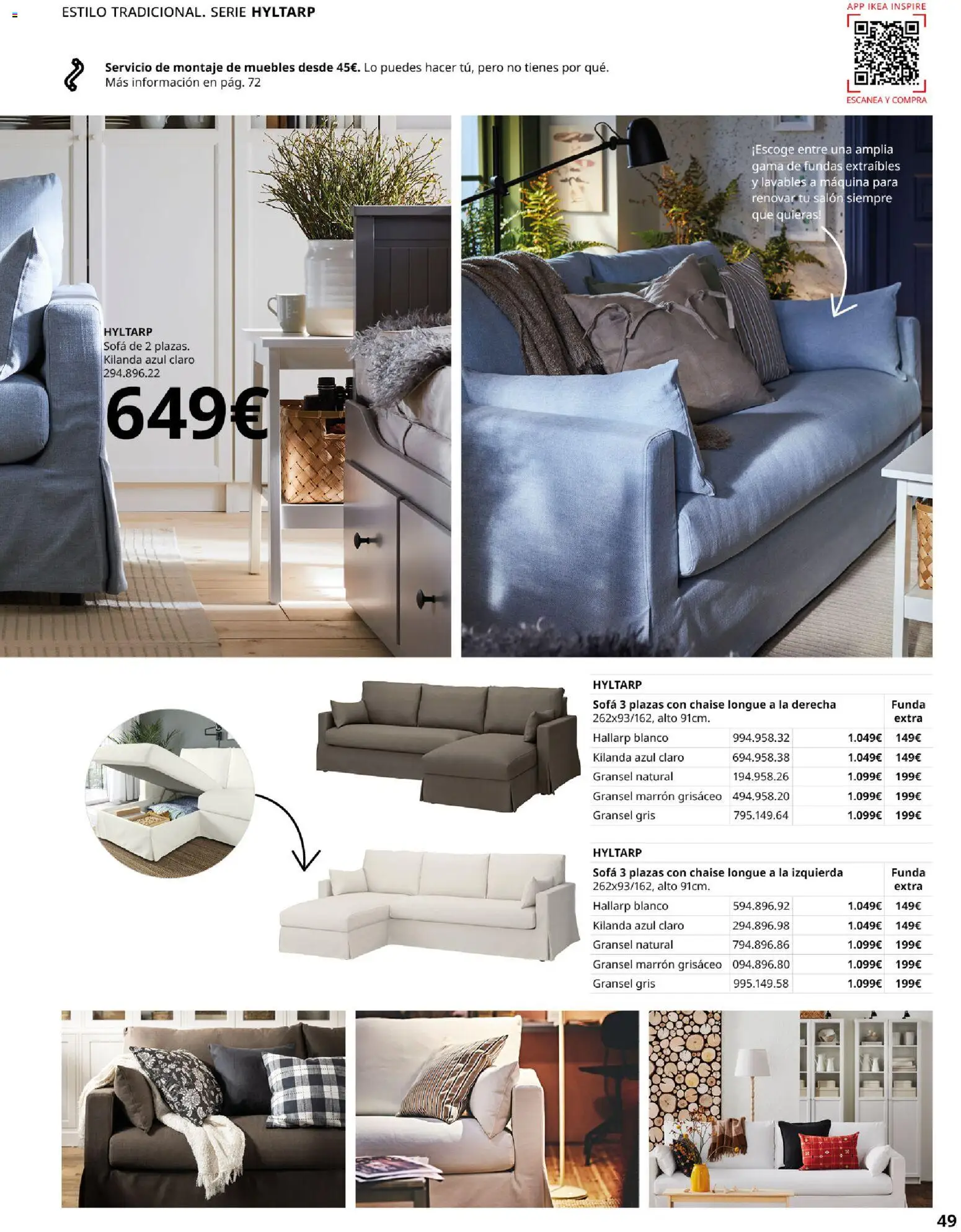 IKEA - Sofás │ válido desde el 28/09/2026 | Página: 49 | Productos: Salón, Muebles, Funda, Sofá