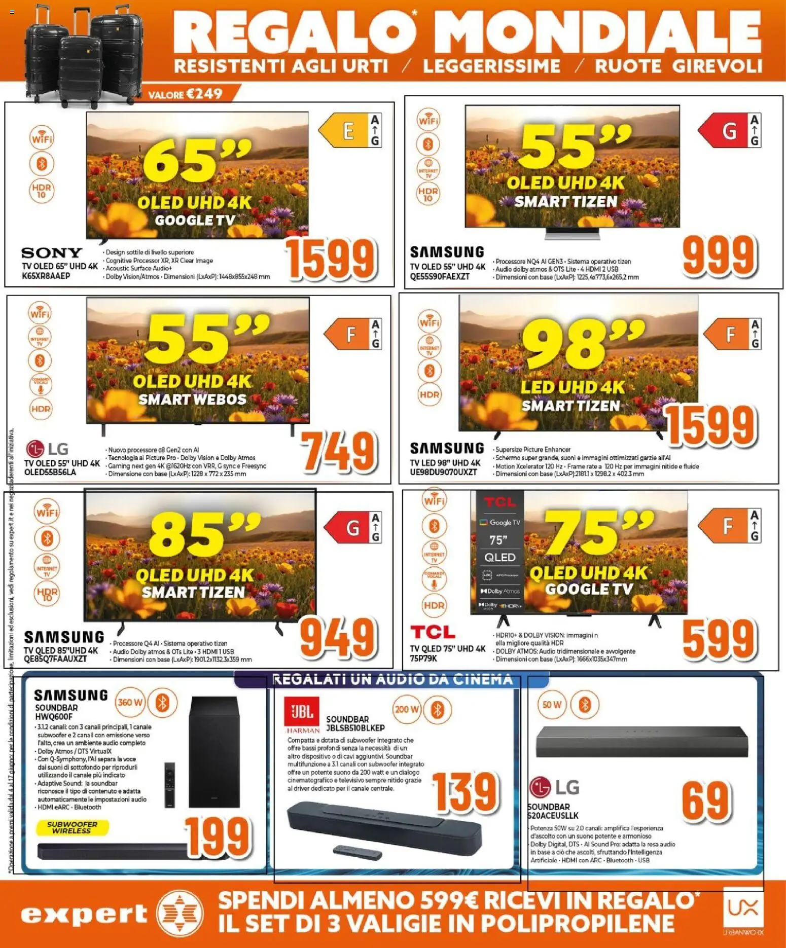 Volantino Expert del 04.06.2026 | Pagina: 3 | Prodotti: Schermo, Soundbar, TV, Samsung