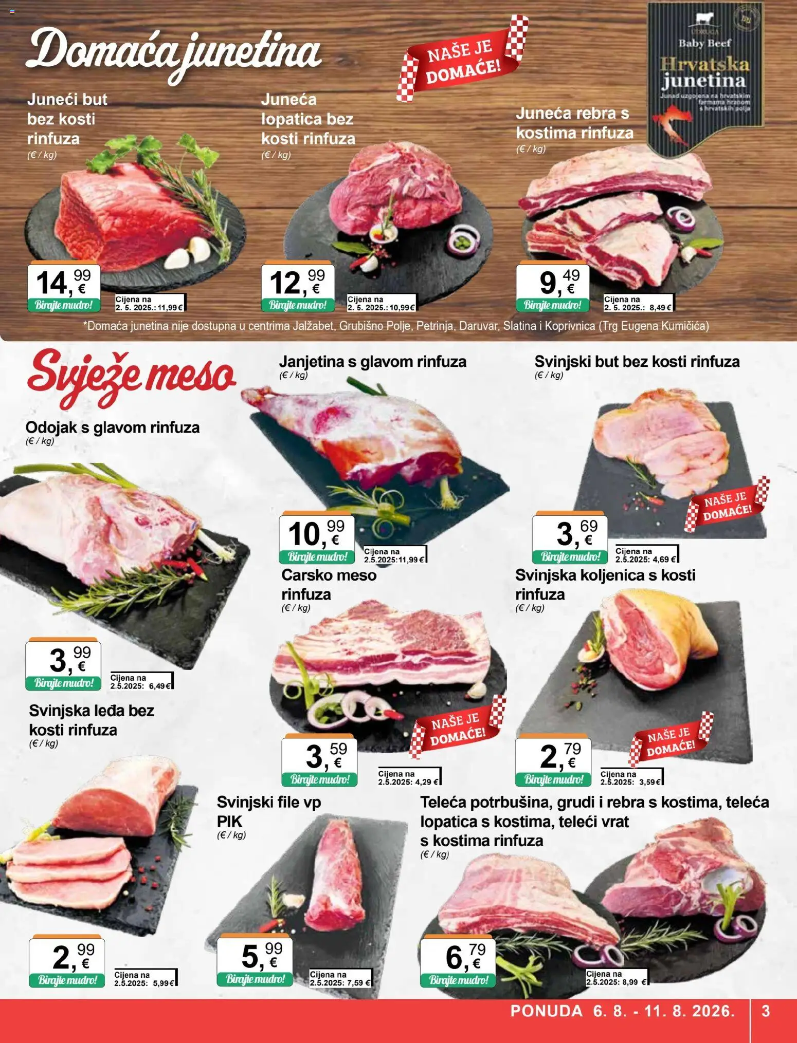 KTC katalog | vrijedi od 06.08.2026 | Stranica: 3 | Proizvodi: Janjetina, Carsko meso, Meso, Lopatica
