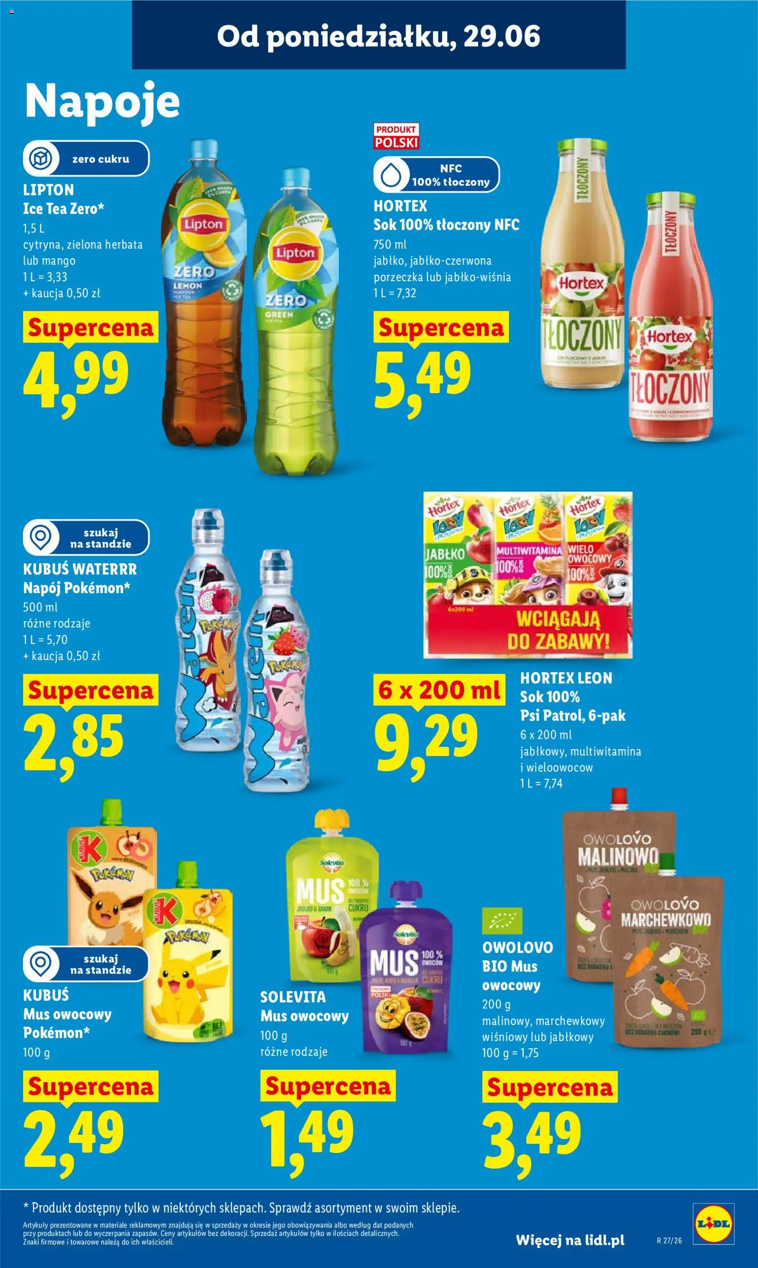 Lidl Polsko leták od 29.06.2026 | Strana: 65 | Produkty: Mango, Solevita, Ice tea