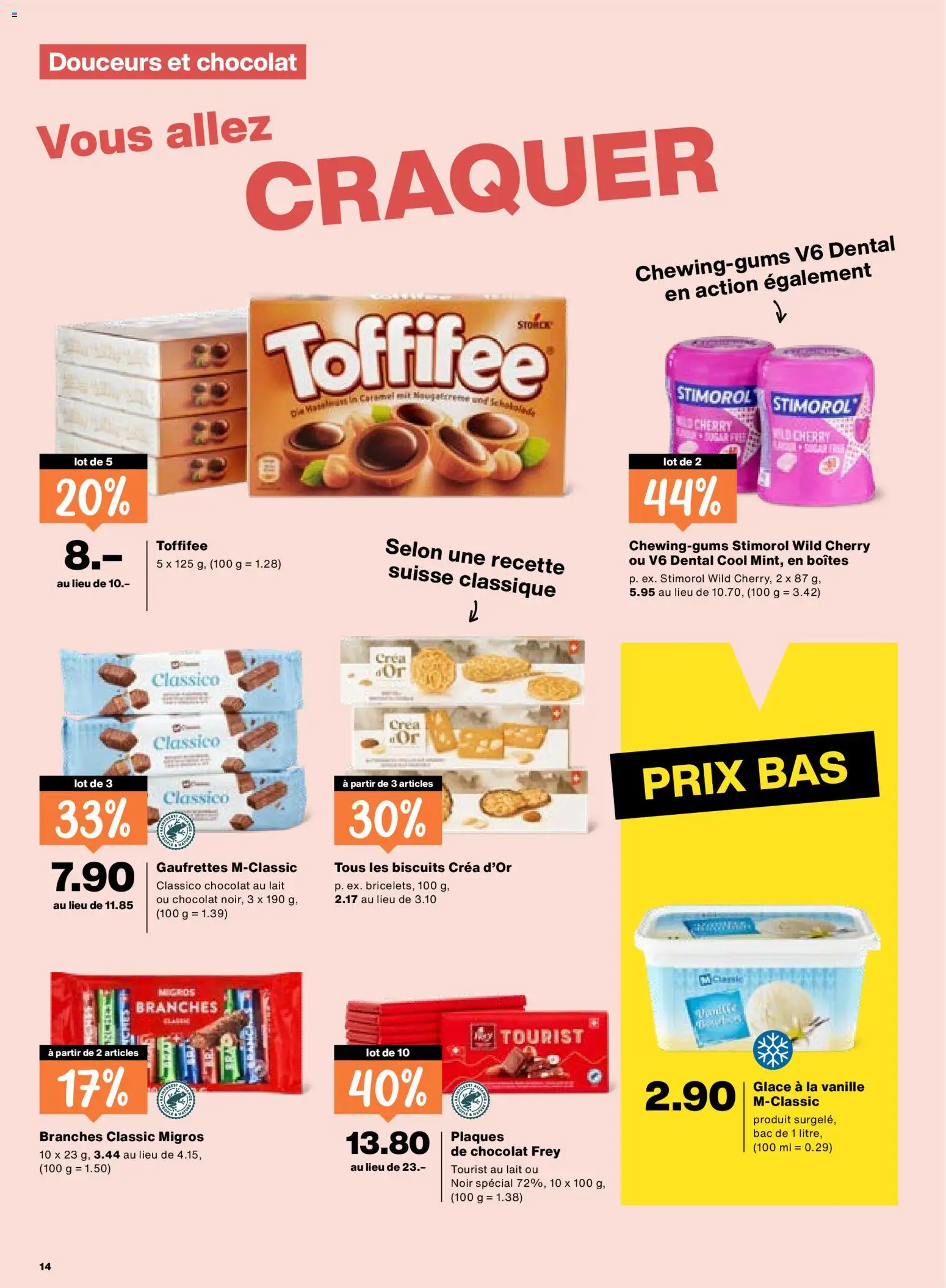 Migros aktionen FR – gültig ab 28.05.2026 | Seite: 14 | Produkte: Glace