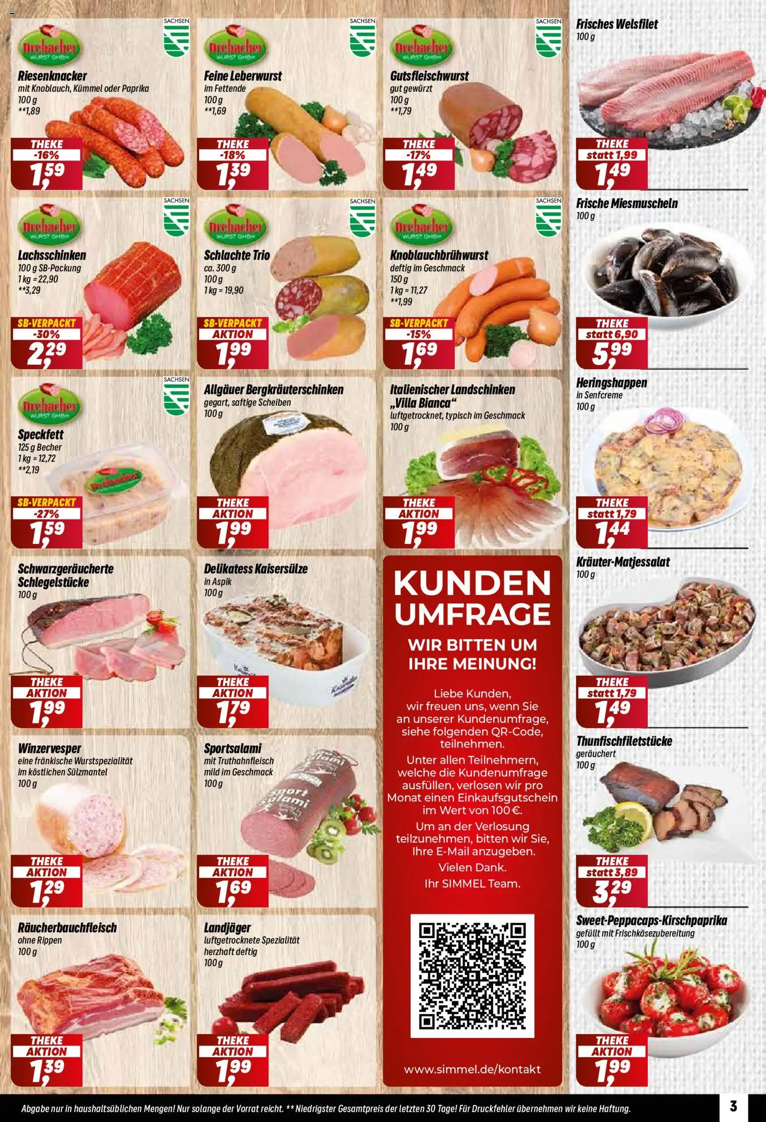 Simmel Prospekt – gültig ab 12.10.2026 | Seite: 3 | Produkte: Theke, Paprika, Wurst
