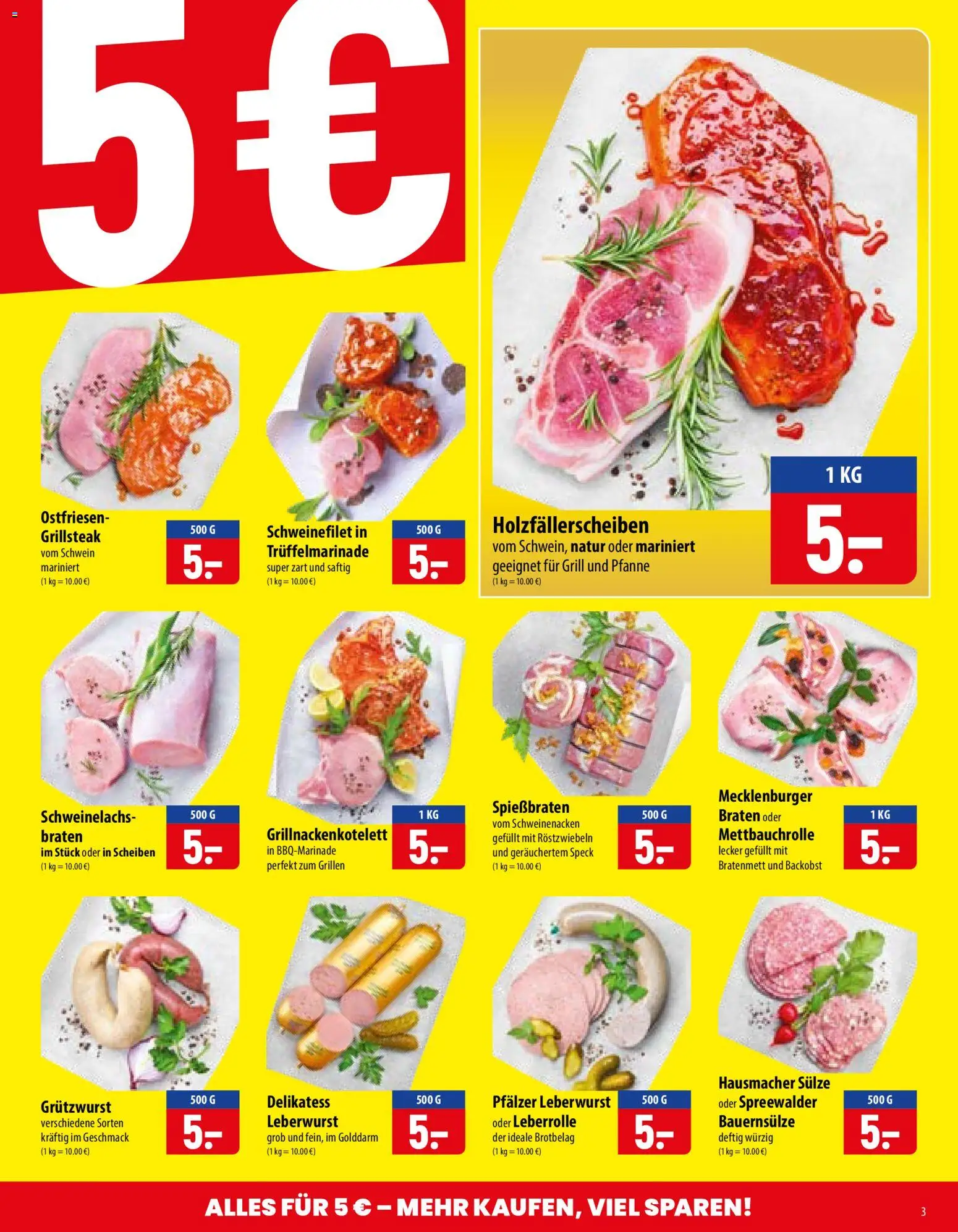 Famila Prospekt – gültig ab 10.08.2026 | Seite: 3 | Produkte: Grill, Schweinenacken, Schweinefilet