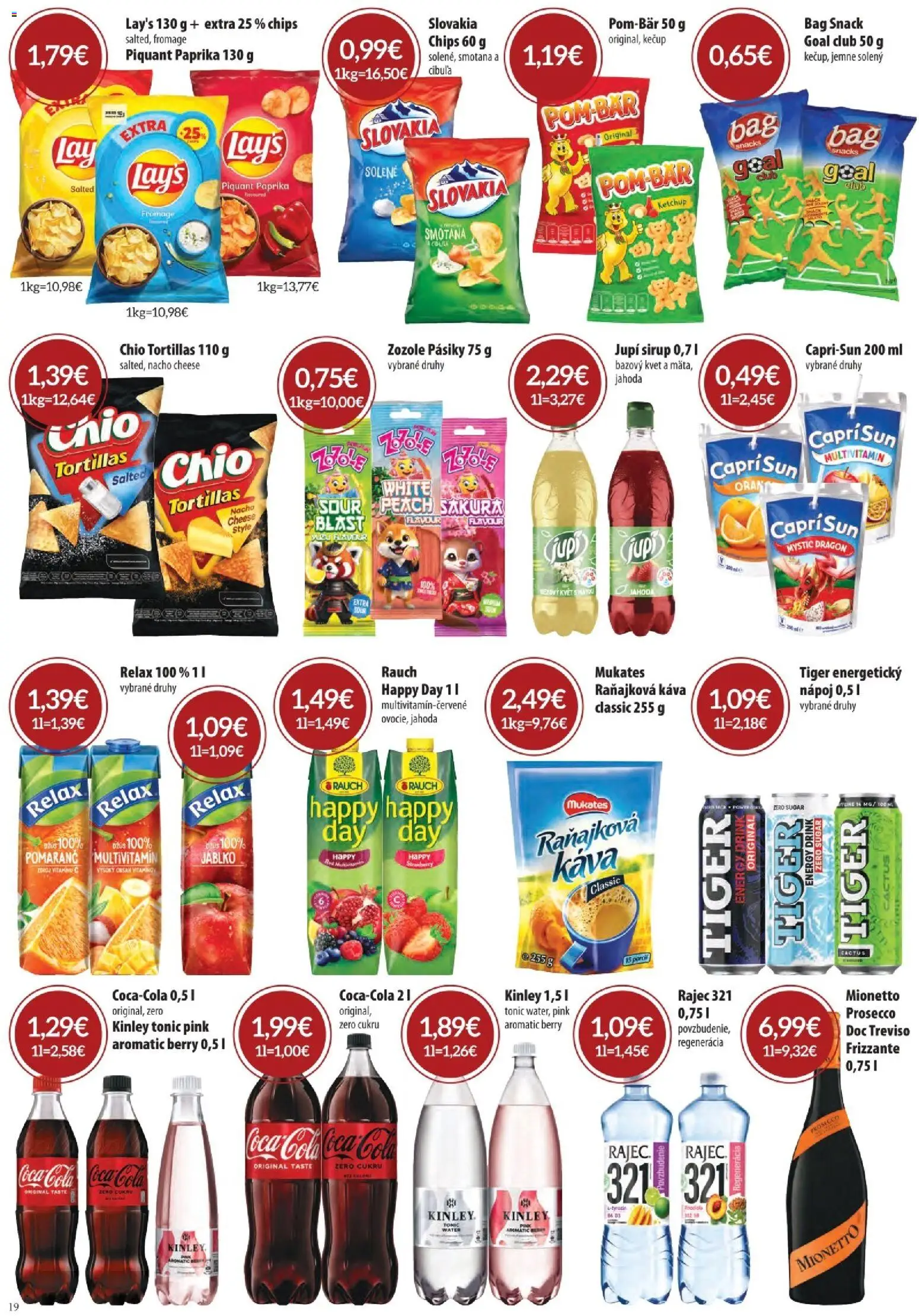 Nové CBA Komfos akcie – leták je platný od 03.09.2026 | Strana: 19 | Produkty: Multivitamín, Káva, Tonic, Coca cola