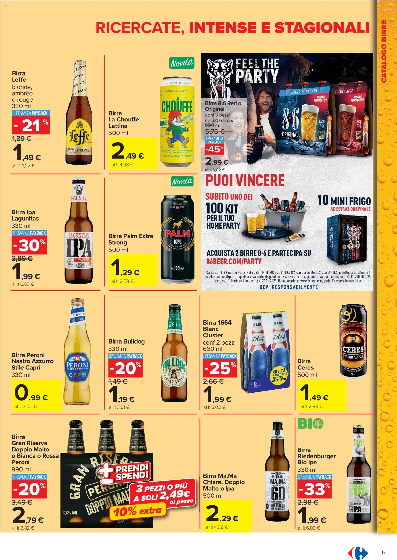 Volantino Carrefour del 03.06.2026 | Pagina: 5 | Prodotti: Birra, The, Bottiglia, Aperitivo