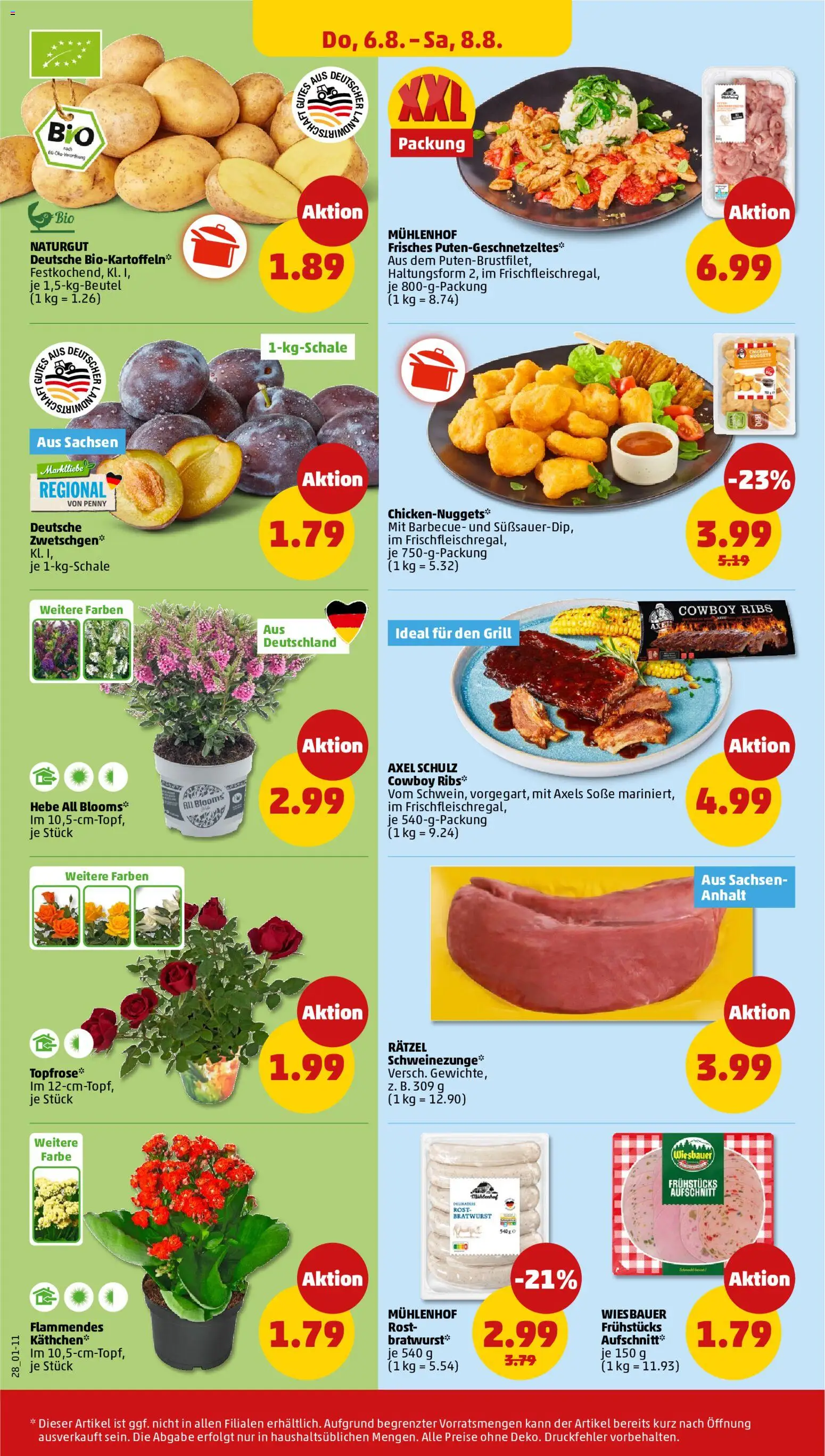 Penny Prospekt – gültig ab 03.08.2026 | Seite: 34 | Produkte: Grill, Bratwurst, Zwetschgen, Soße