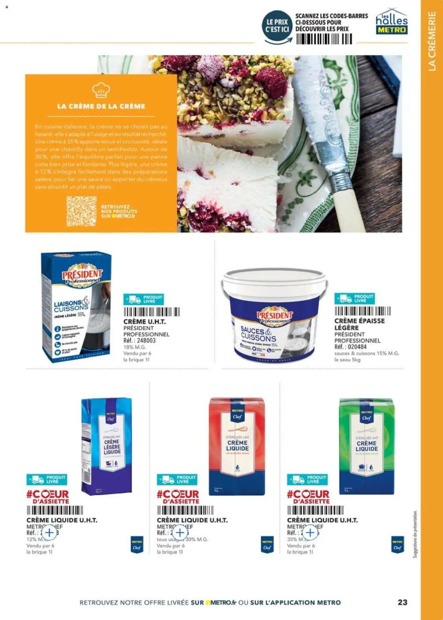 {H1} | Page: 23 | Produits: Crème liquide, Prise, Livre, Crème