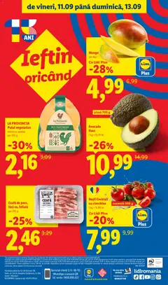 Ofertele Lidl valabile de la 07.09.2026 | Pagină: 84 | Produse: La provincia, Rață, Cocktail, Legume