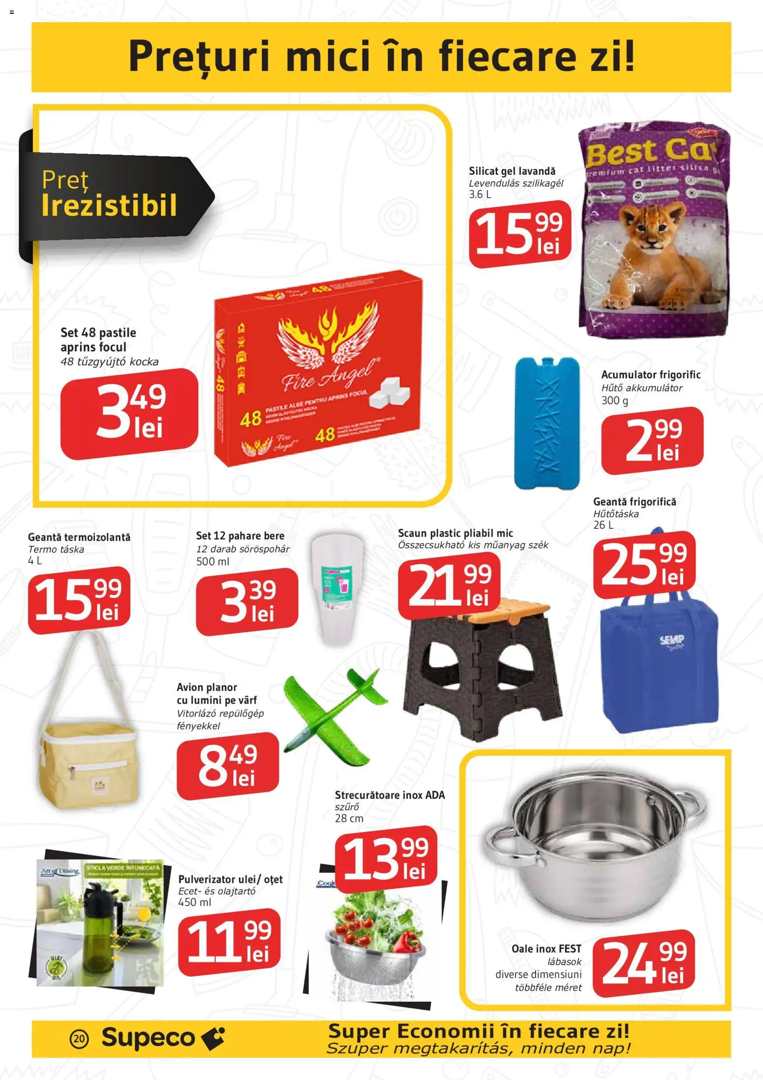 Noul catalog Supeco – valabil de la 25.06.2026 | Pagină: 20 | Produse: Geantă, Pahare, Mici, Oțet