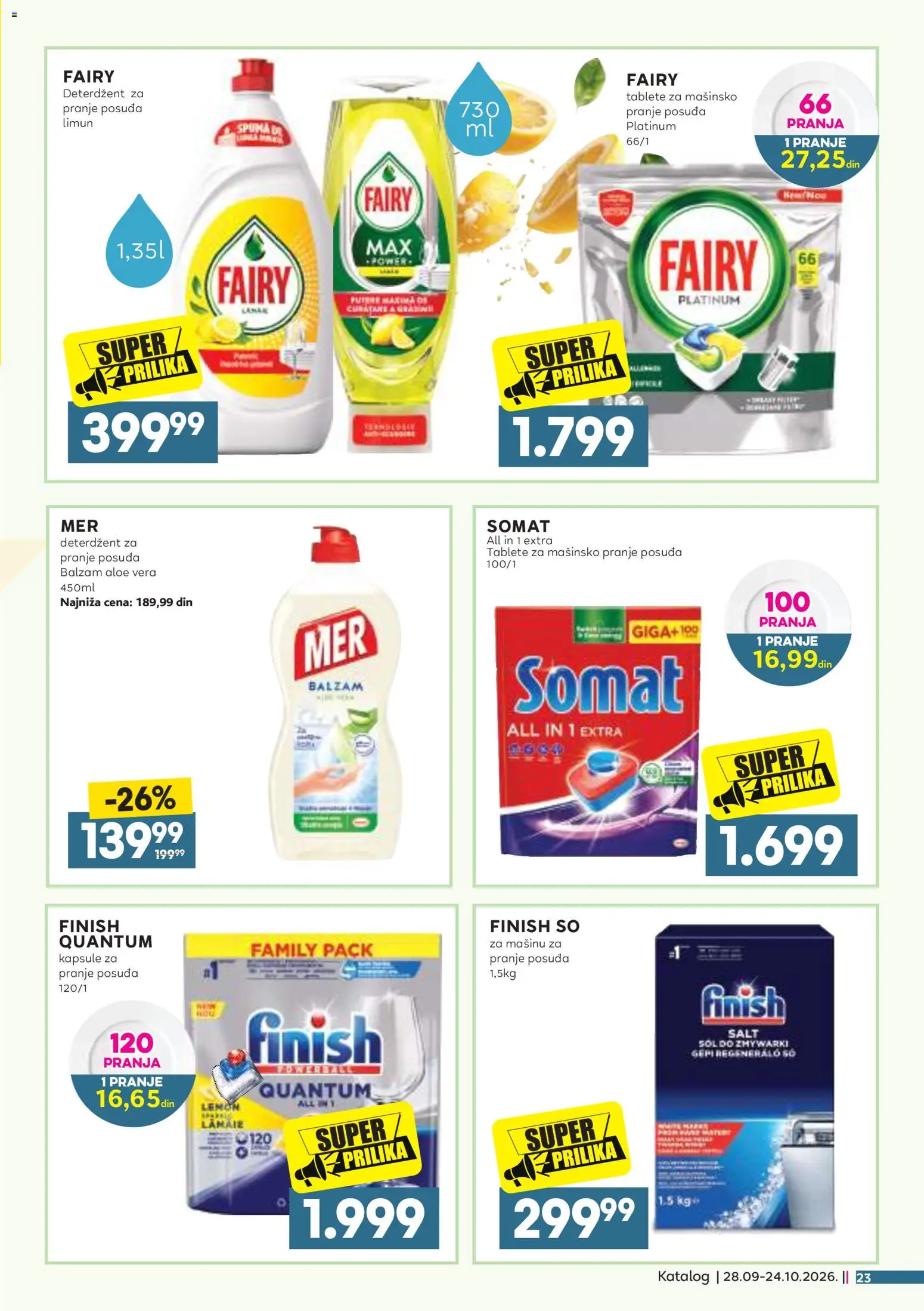 Roda katalog - važi od 28.09.2026 | Strana: 23 | Proizvode: Deterdžent, Somat, Aloe vera, Limun