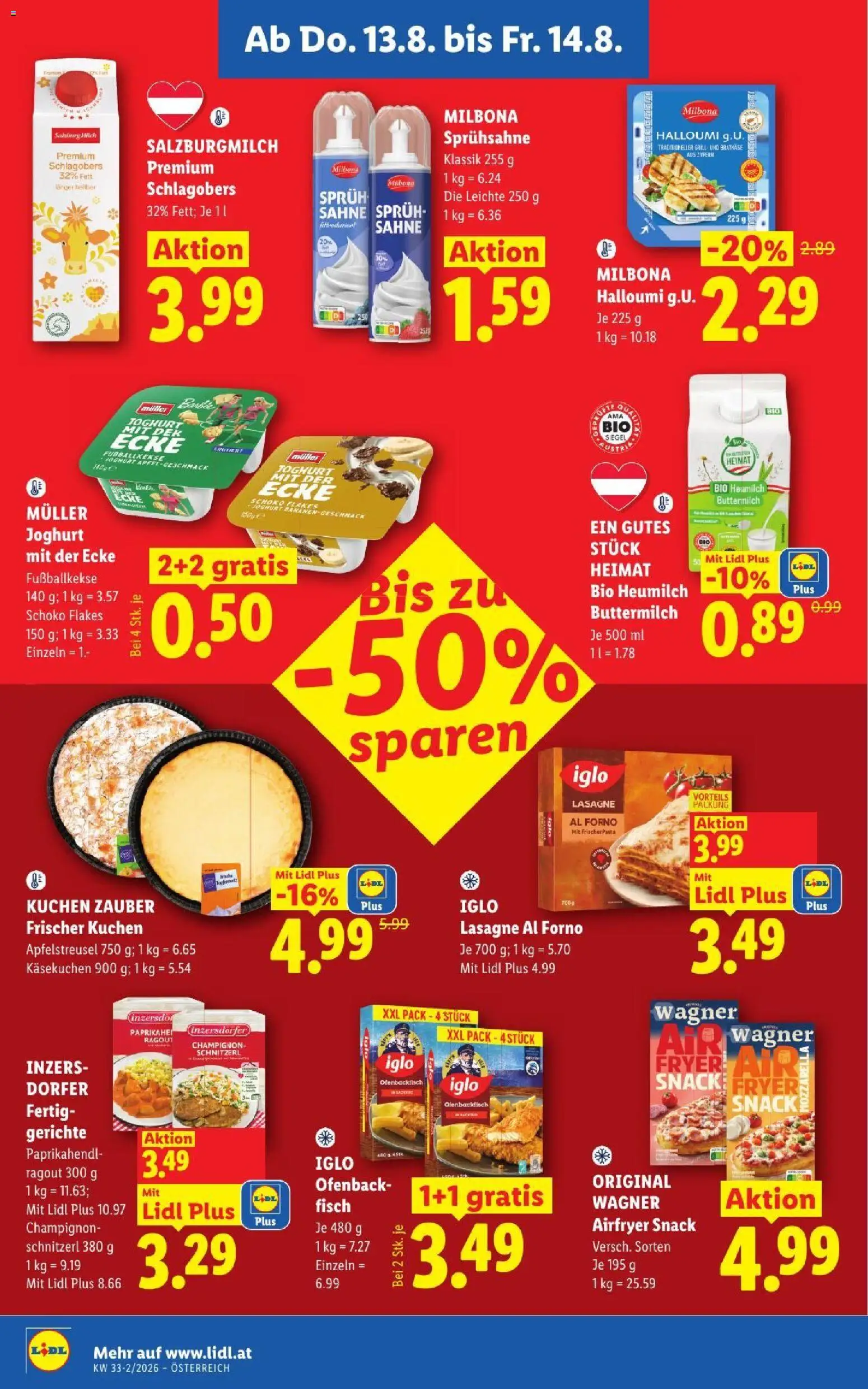 Lidl - Flugblatt gültig ab 13.08.2026 | Seite: 10 | Produkte: Fertiggerichte, Grill, Bananen, Fisch