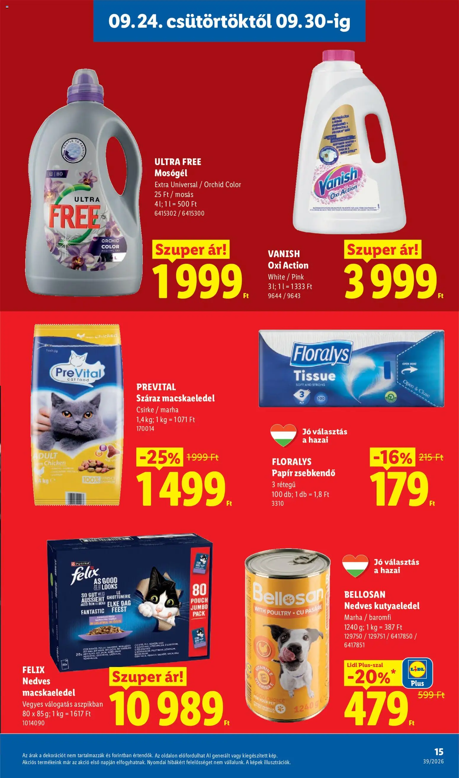Lidl akciós ujság - amely érvényes a következő dátumtól: 2026.09.24. | Oldal: 15