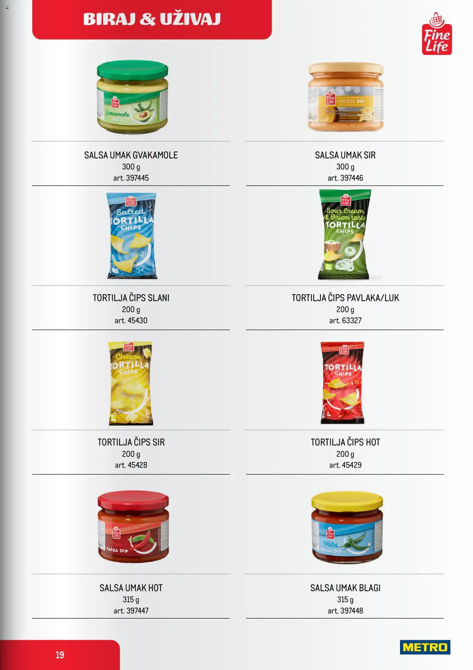 Metro katalog - važi od 01.06.2026 | Strana: 19 | Proizvode: Čips, Tortilja, Sir, Tortilja čips