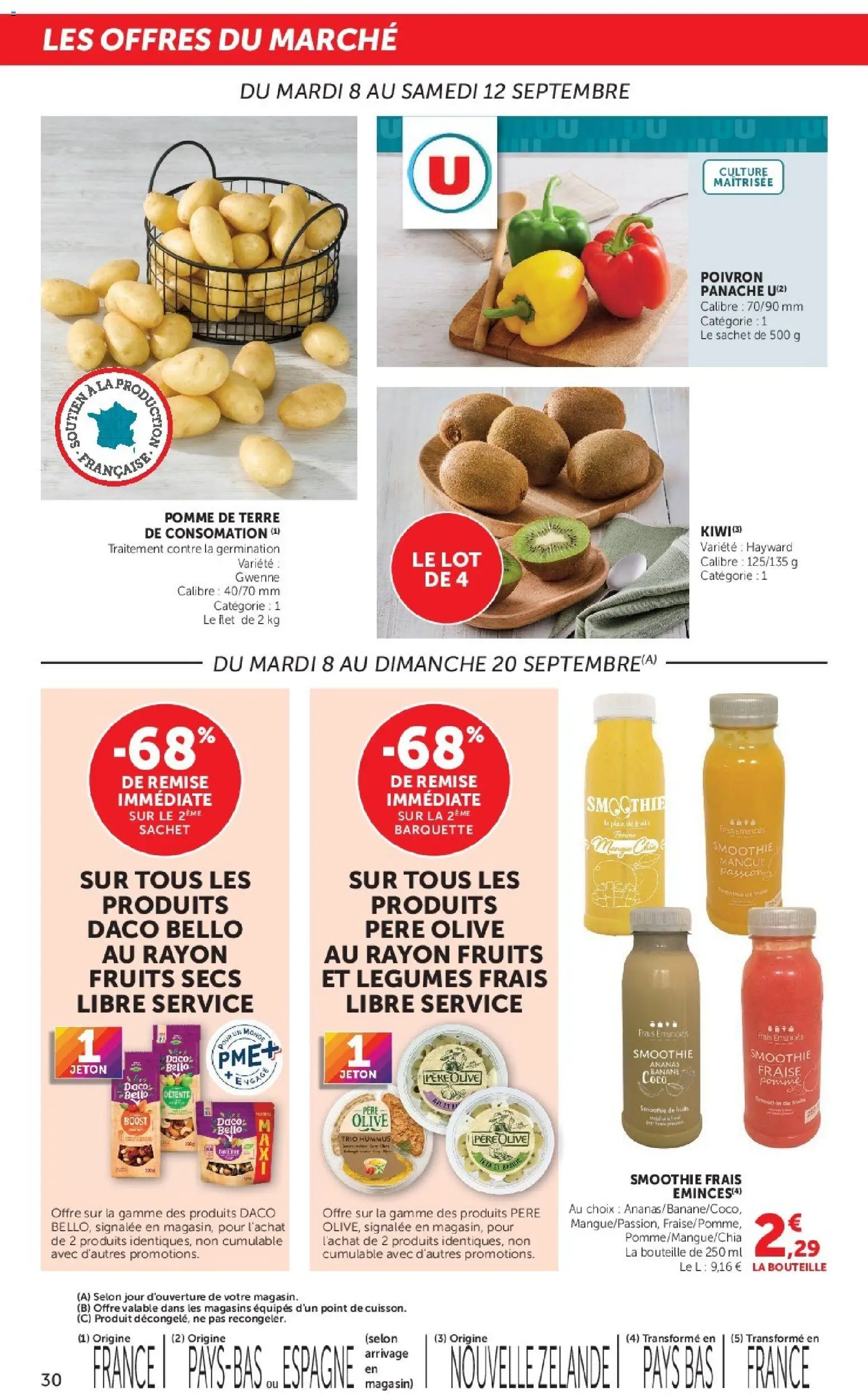 {H1} | Page: 30 | Produits: Poivron, Coco, Bouteille, Fruits secs