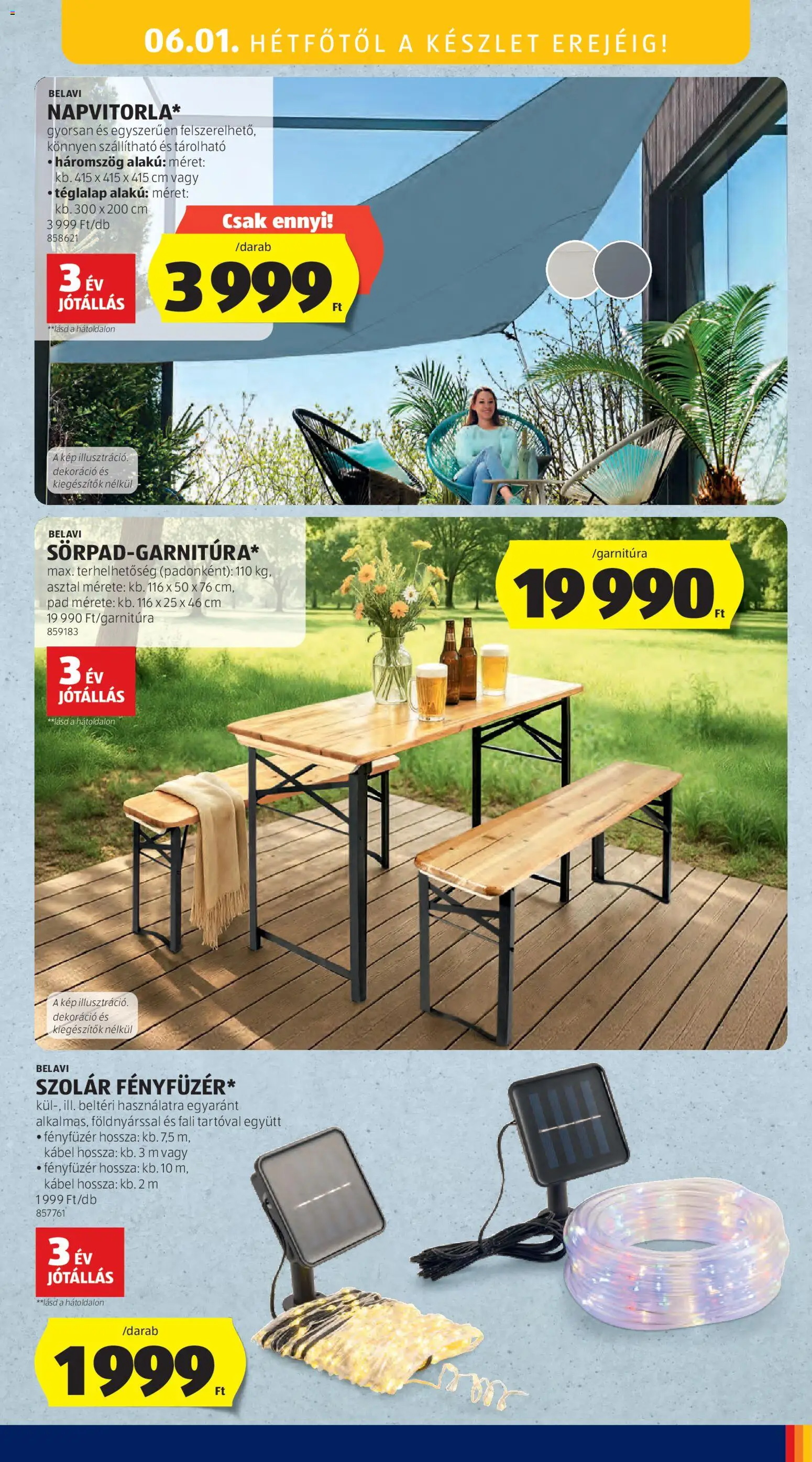 Aldi akciós ujság - amely érvényes a következő dátumtól: 28.05.2026 | Oldal: 53 | Termékek: Fényfüzér, Kábel, Asztal, Dekoráció