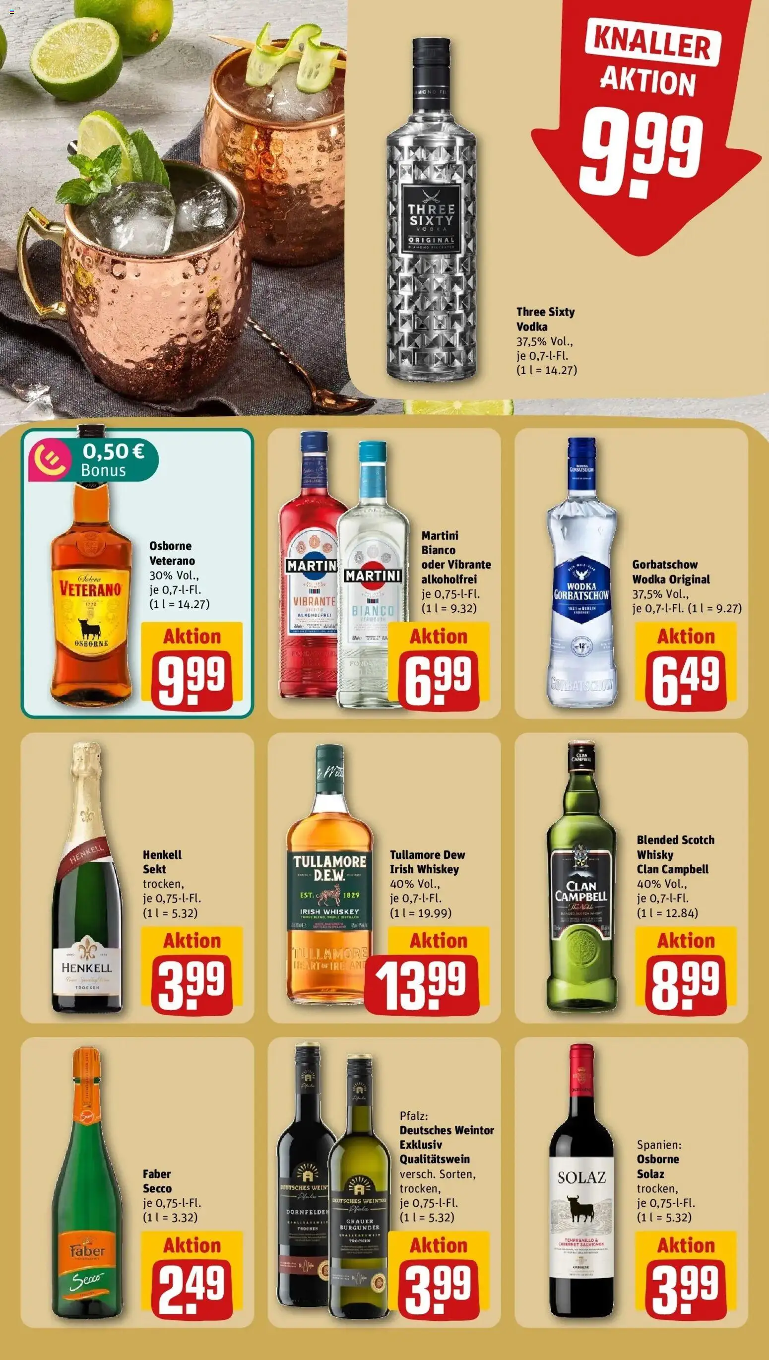 REWE Prospekt ab 05.10.2026 zum Blättern » Angebote | Seite: 23 | Produkte: Martini, Whisky, Vodka, Wodka