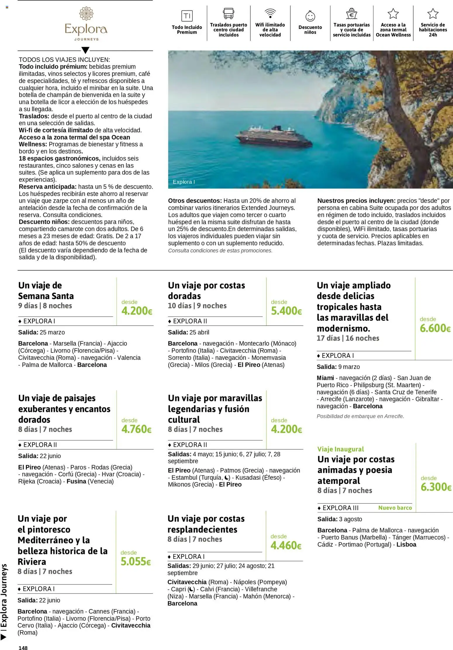 Viajes El Corte Inglés Cruceros marítimos │ válido desde el 01.01.2026 | Página: 149 | Productos: Licor, Café, Té, Navegación
