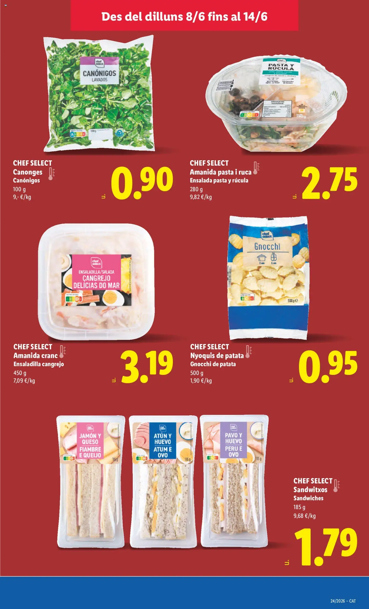 Lidl folleto │ válido desde el 08.06.2026 | Página: 17 | Productos: Ensaladilla, Jamón, Pasta, Ensalada