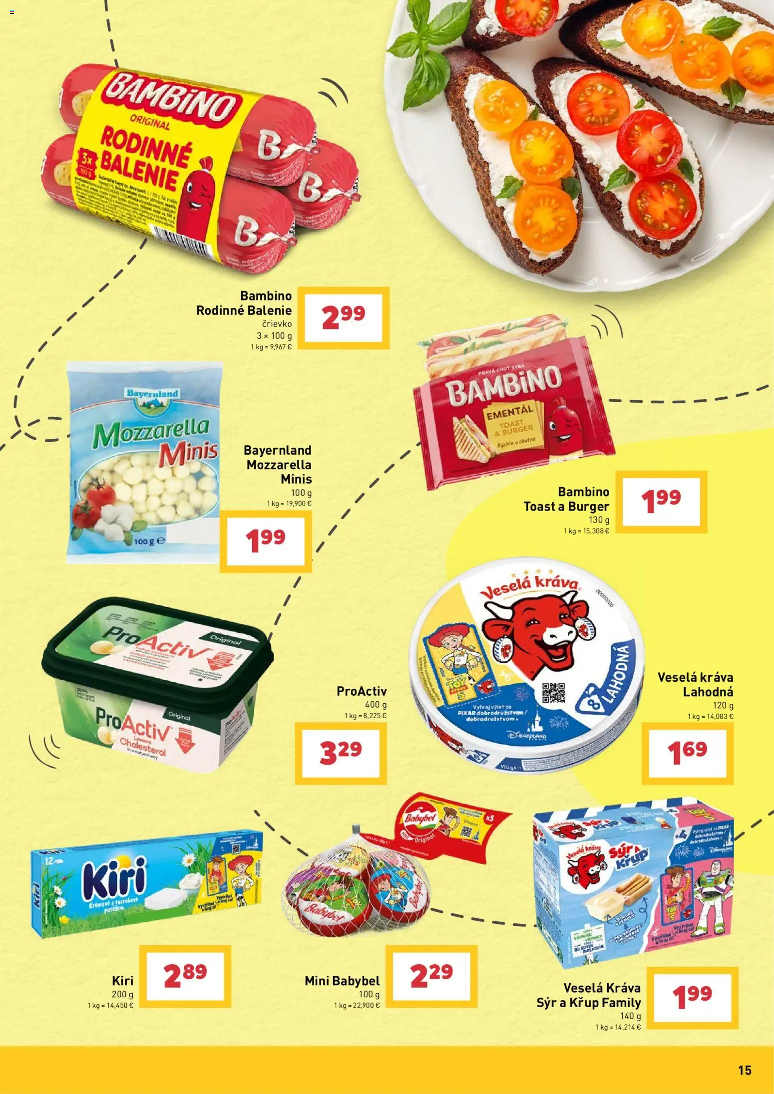 Nové Billa akcie – leták je platný od 29.07.2026 | Strana: 15 | Produkty: Syr, Mozzarella