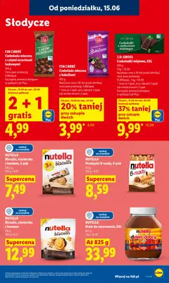 Pogląd oferty "NUTELLA Biscuits, ciasteczka z kremem, 3-pak, 124,2 g" - ważna od 15.06.2026 | Strona: 87 | Produkty: Słodycze, Czekoladki, Czekolada mleczna, Czekolada