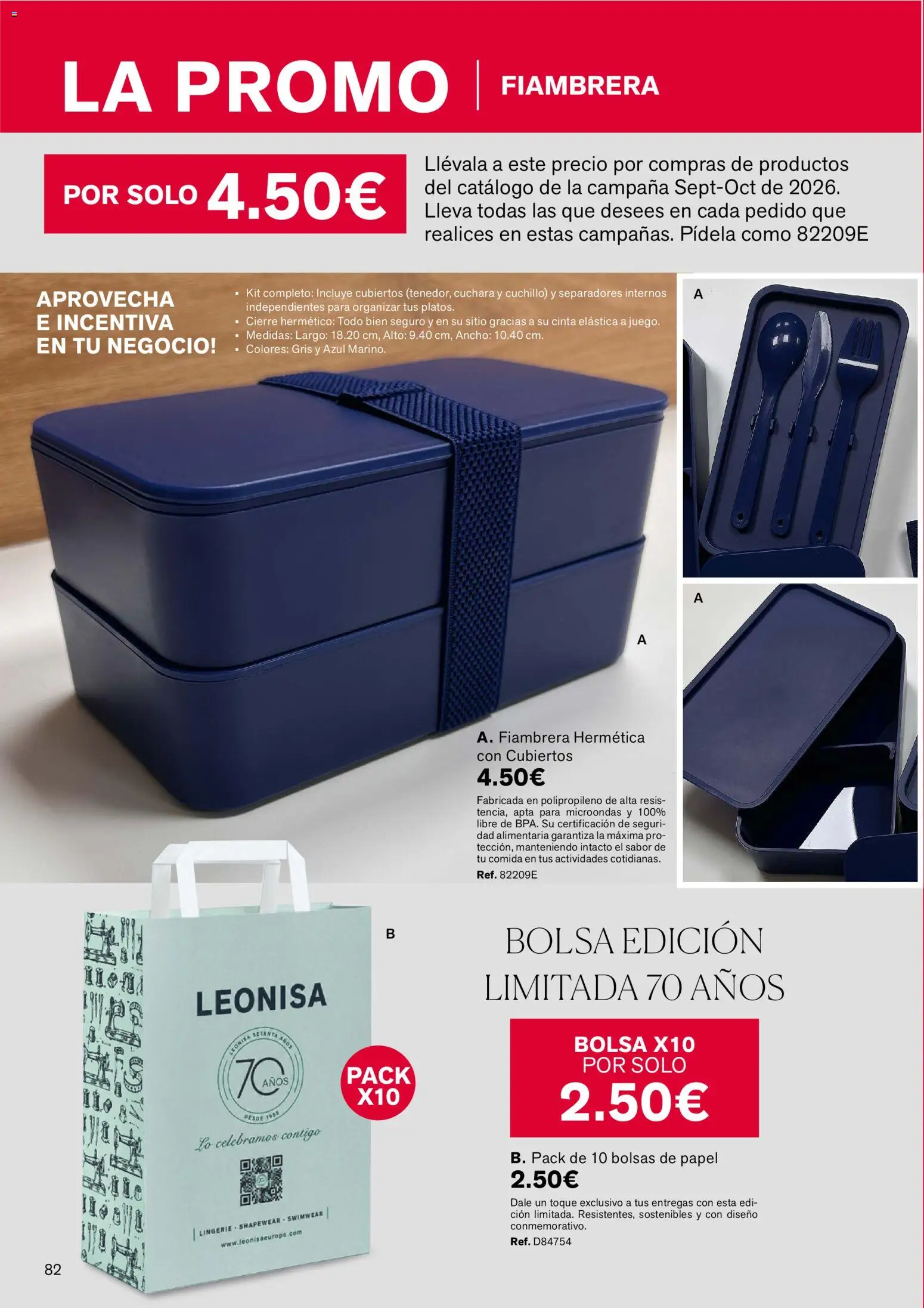 Leonisa folleto │ válido desde el 01/09/2026 | Página: 84 | Productos: Fiambrera, Bolsa