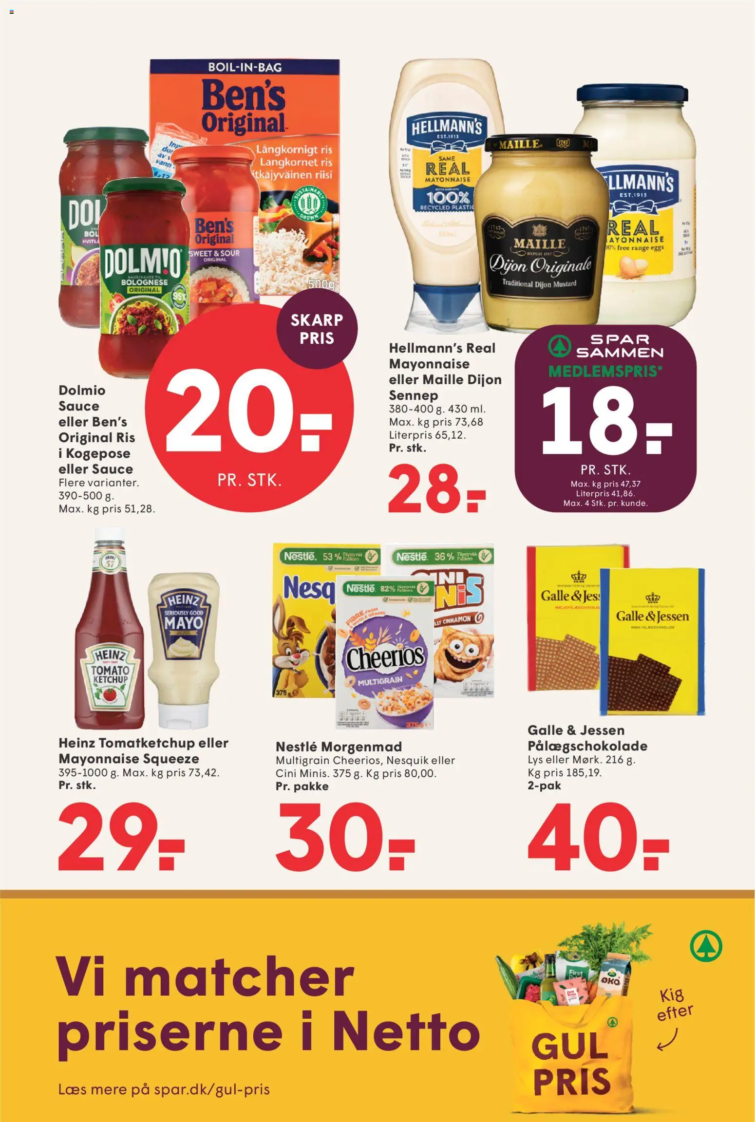 Spar tilbudsavis – gyldig fra 23/10/2026 | Side: 15 | Produkter: Ris, Ketchup, Sennep, Pålægschokolade