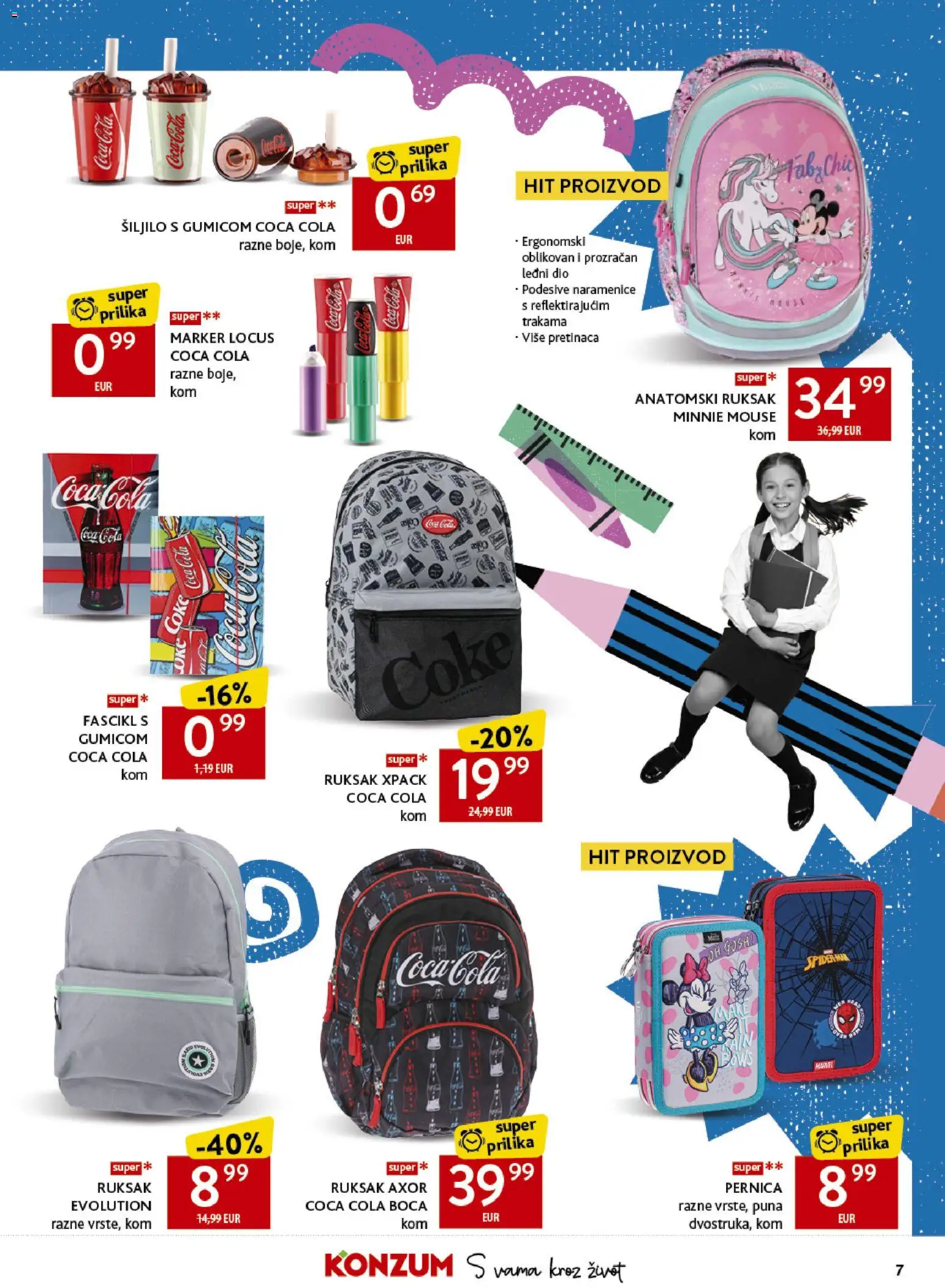 Konzum HR akciós ujság - amely érvényes a következő dátumtól: 2026.08.17. | Oldal: 7 | Termékek: Coca Cola, Cola, Dió