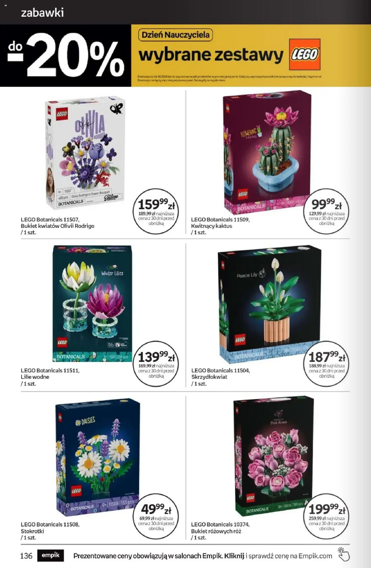 Empik promocje od 23.09.2026 | Strona: 136 | Produkty: PC, Lego, Skrzydłokwiat, Róż