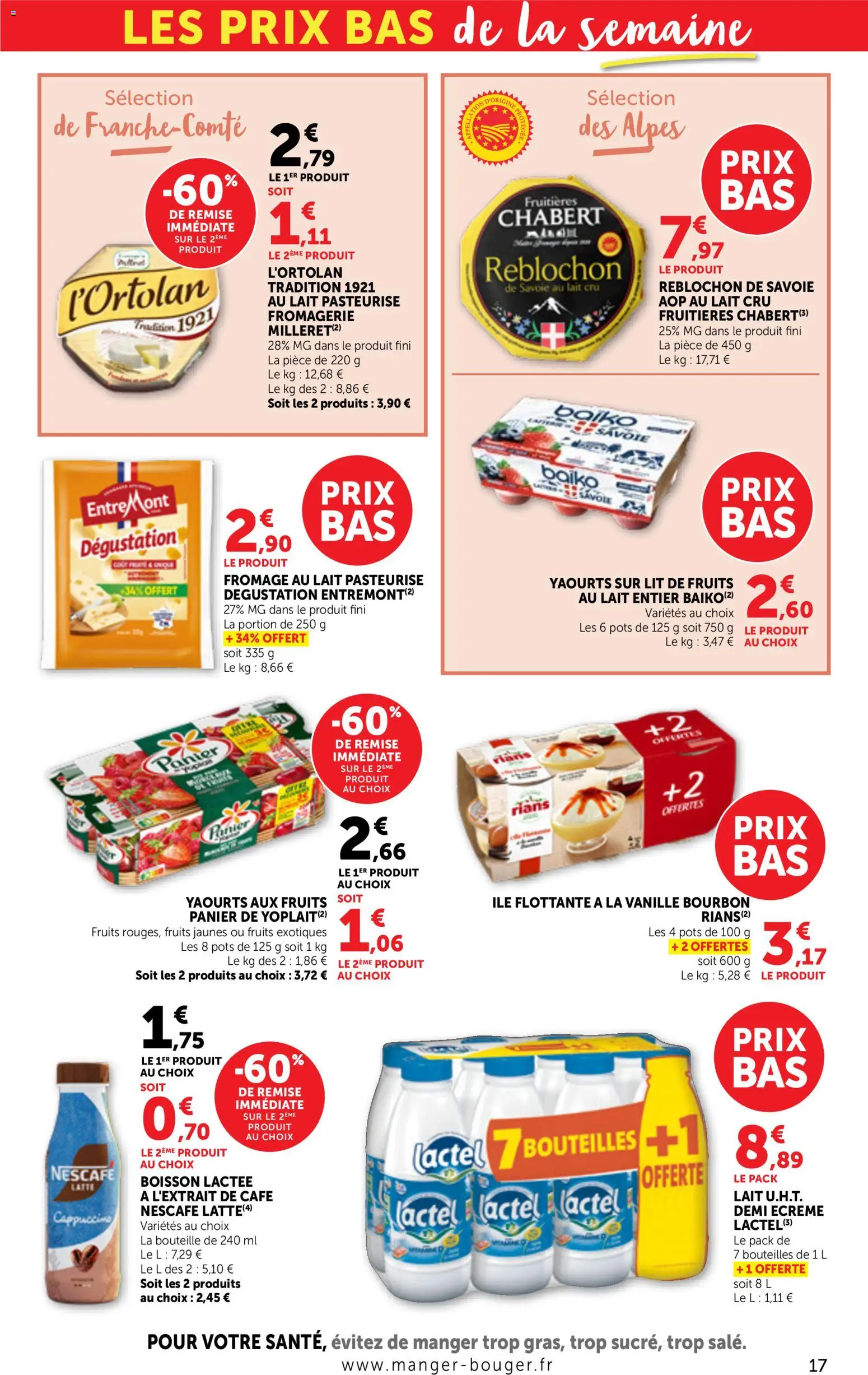 {H1} | Page: 17 | Produits: Yaourts, Panier, Fromage, Café