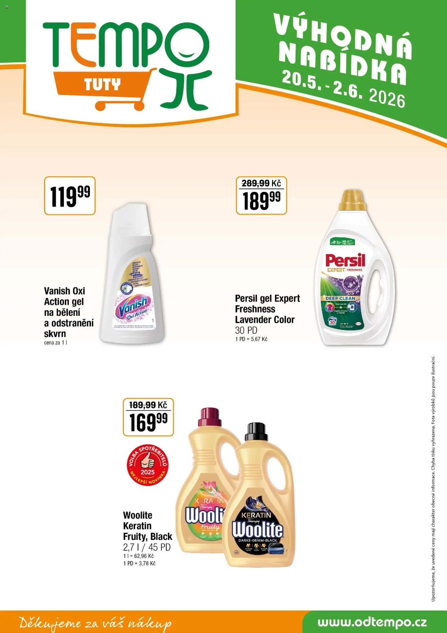 Tempo leták - Tuty od 20.05.2026 | Strana: 17 | Produkty: Persil gel, Vanish oxi action, Persil, Vanish
