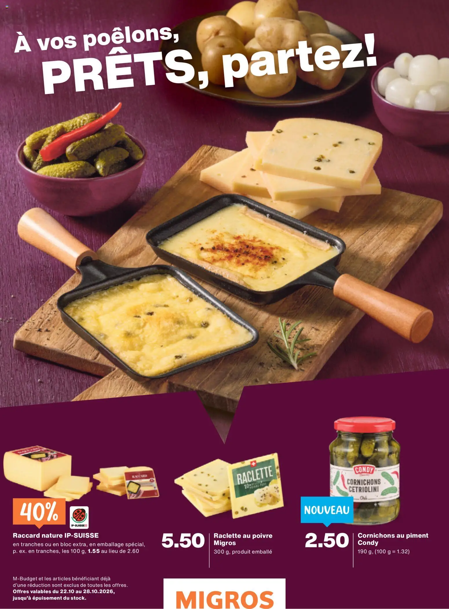 Migros aktionen Magazine FR – gültig ab 21.10.2026 | Seite: 6 | Produkte: Raclette